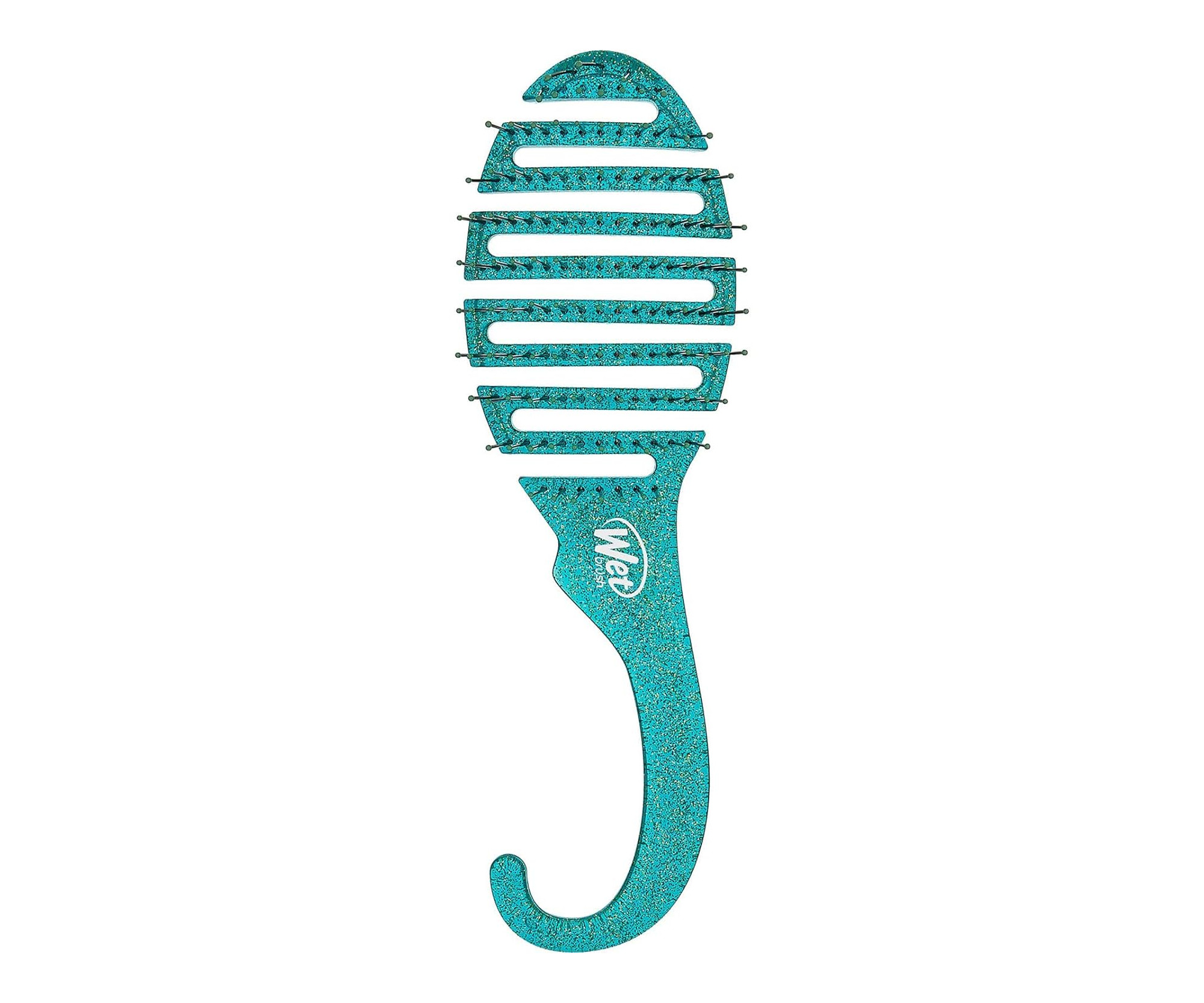 Kartáč na rozčesávání vlasů Wet Brush Shower Detangler Teal Glitter - třpytivý zelený