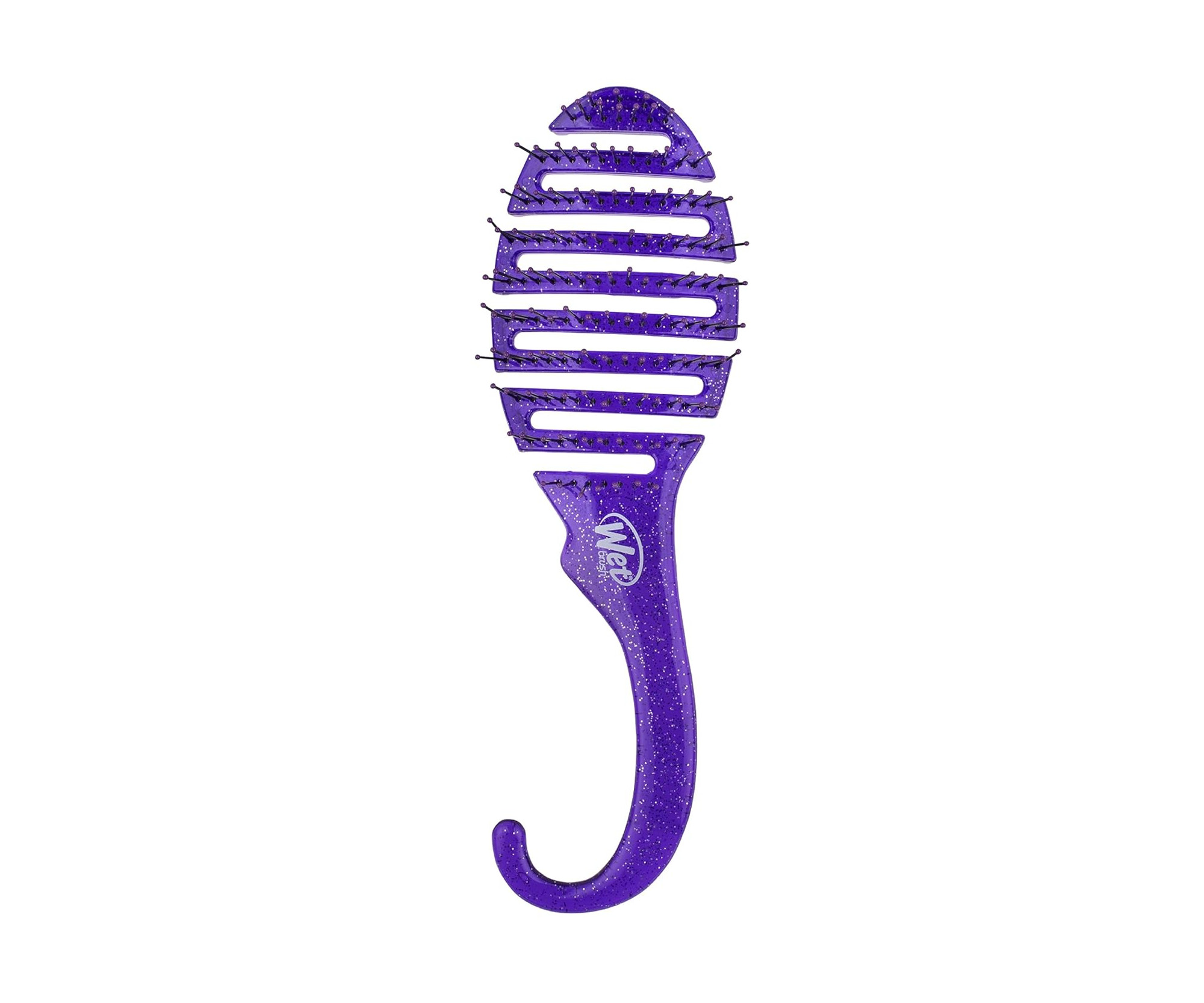 Kartáč na rozčesávání vlasů Wet Brush Shower Detangler Purple Glitter - třpytivý fialový