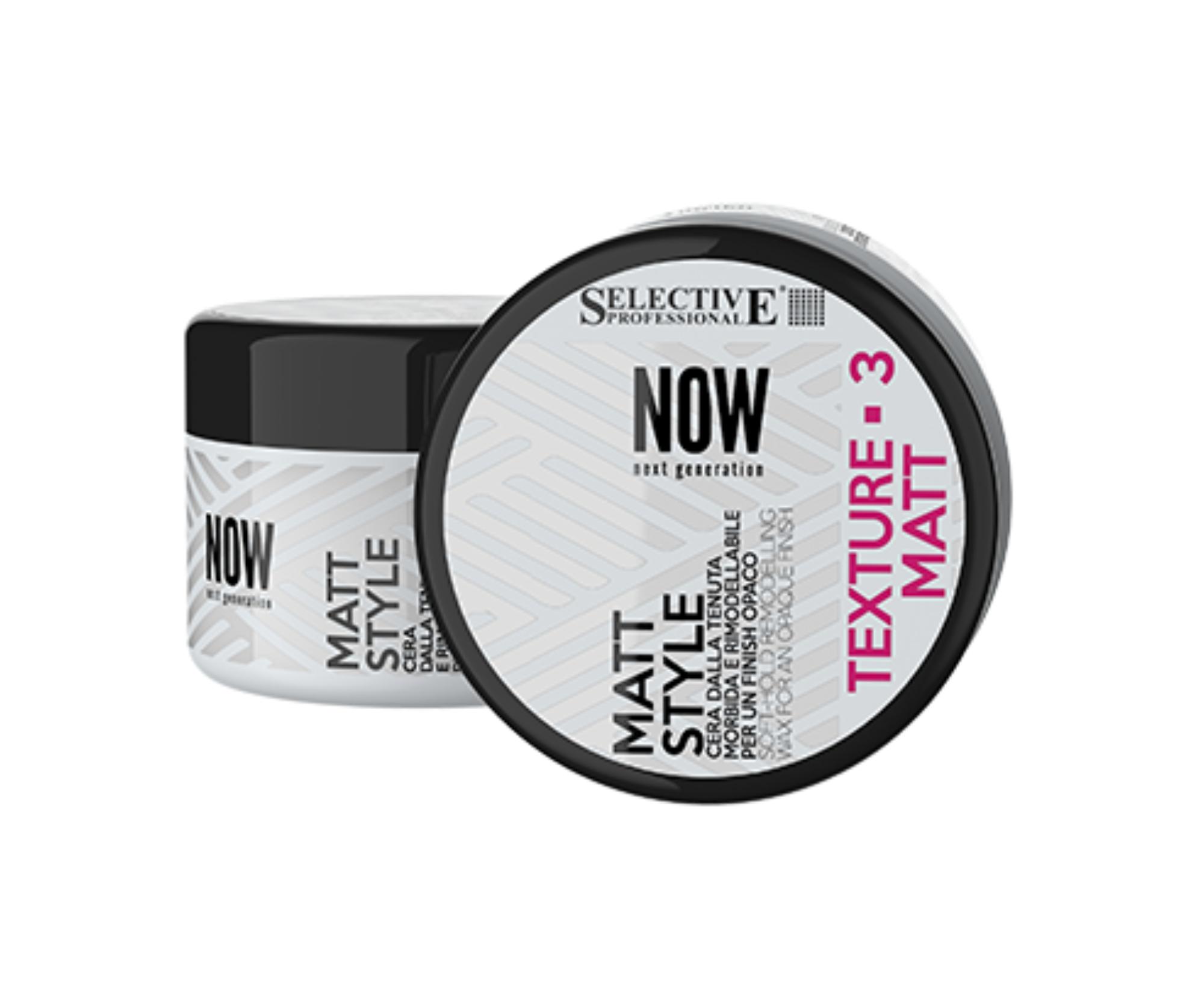 Matný vosk na vlasy Selective Professional Now Matt Style - 100 ml + dárek zdarma