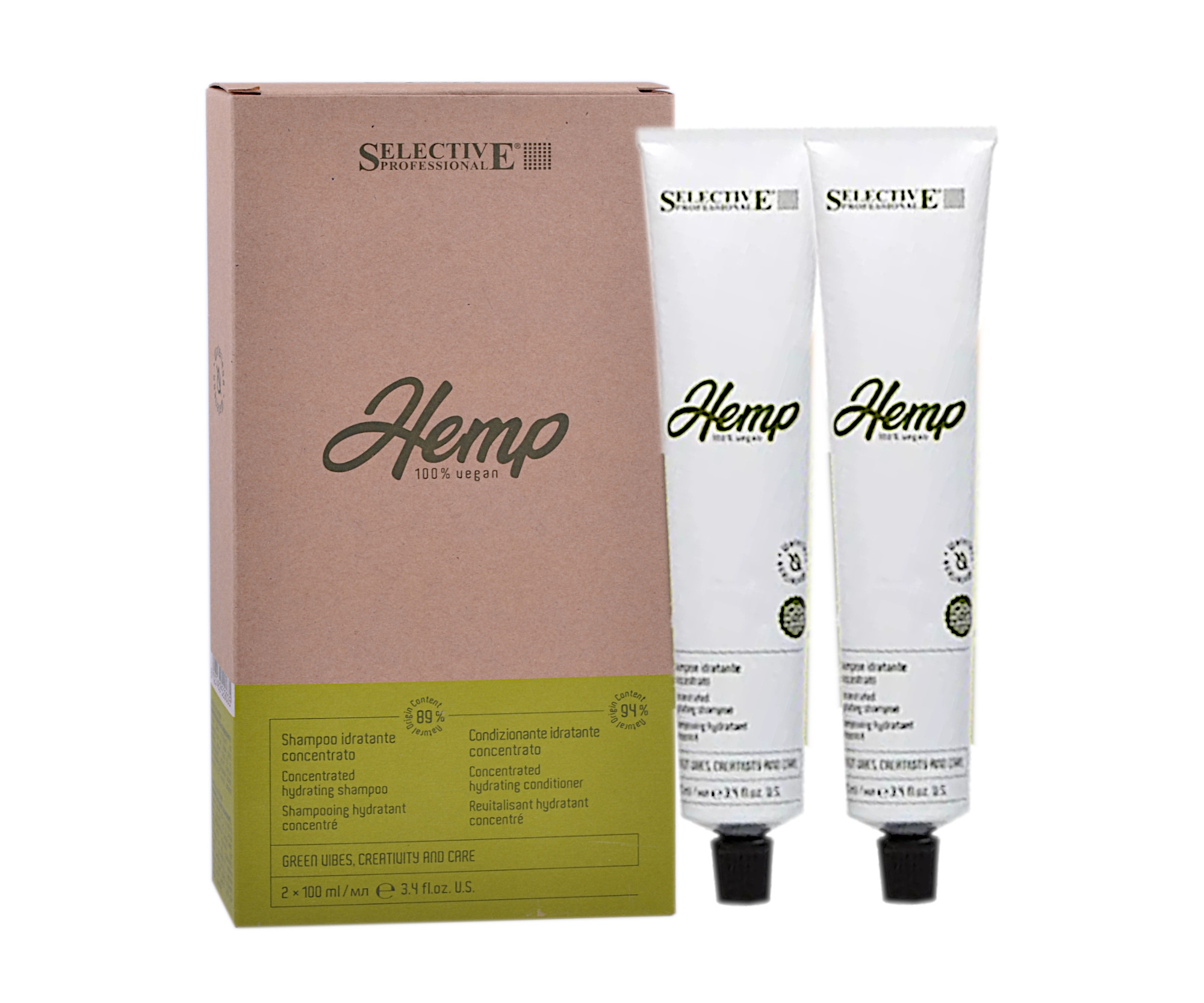 Dárková hydratační sada Selective Professional Hemp Waterless Concentrated Hydrating + dárek zdarma