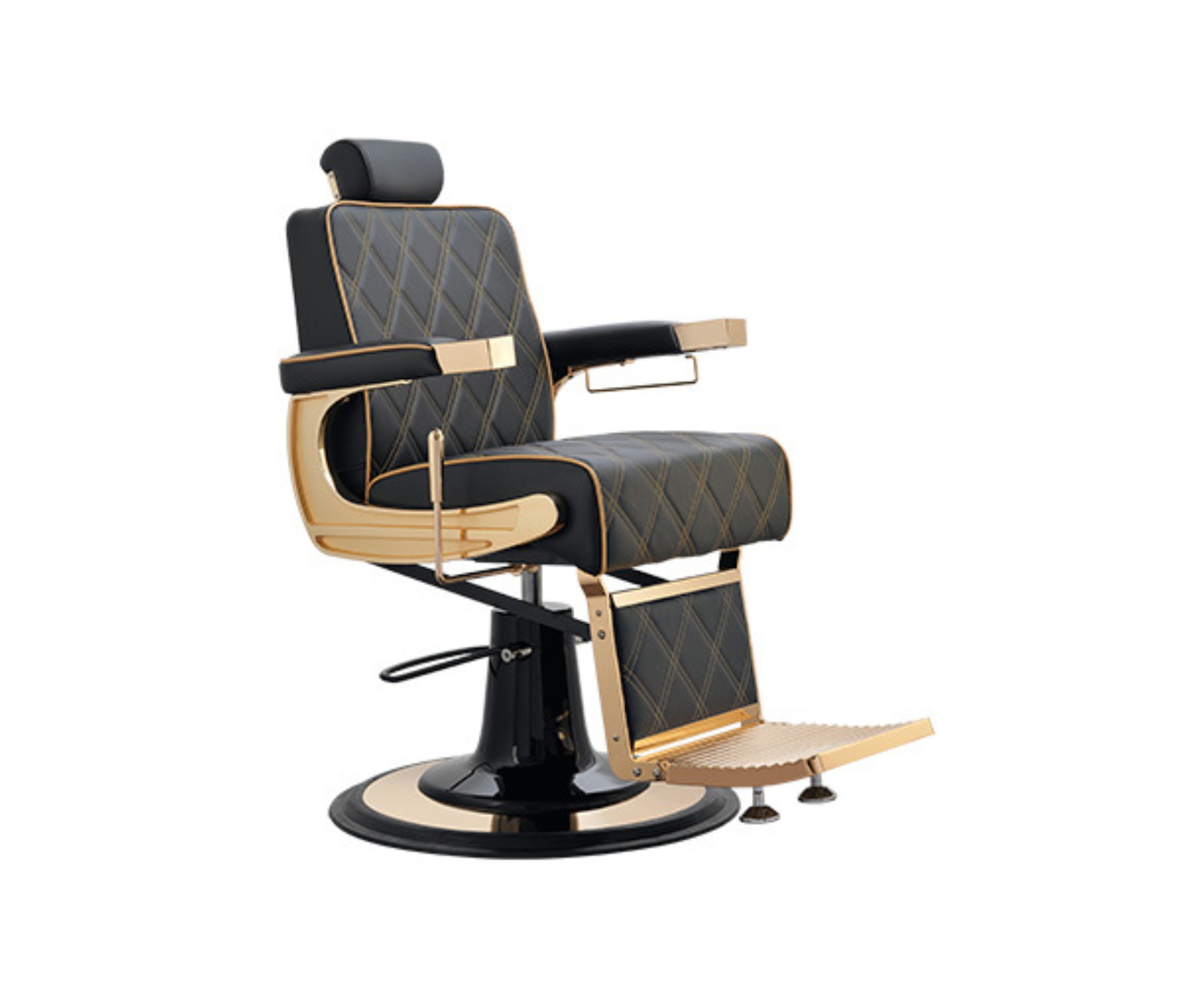 Kadeřnické barber křeslo Weelko Crew Gold  - zlaté + dárek zdarma