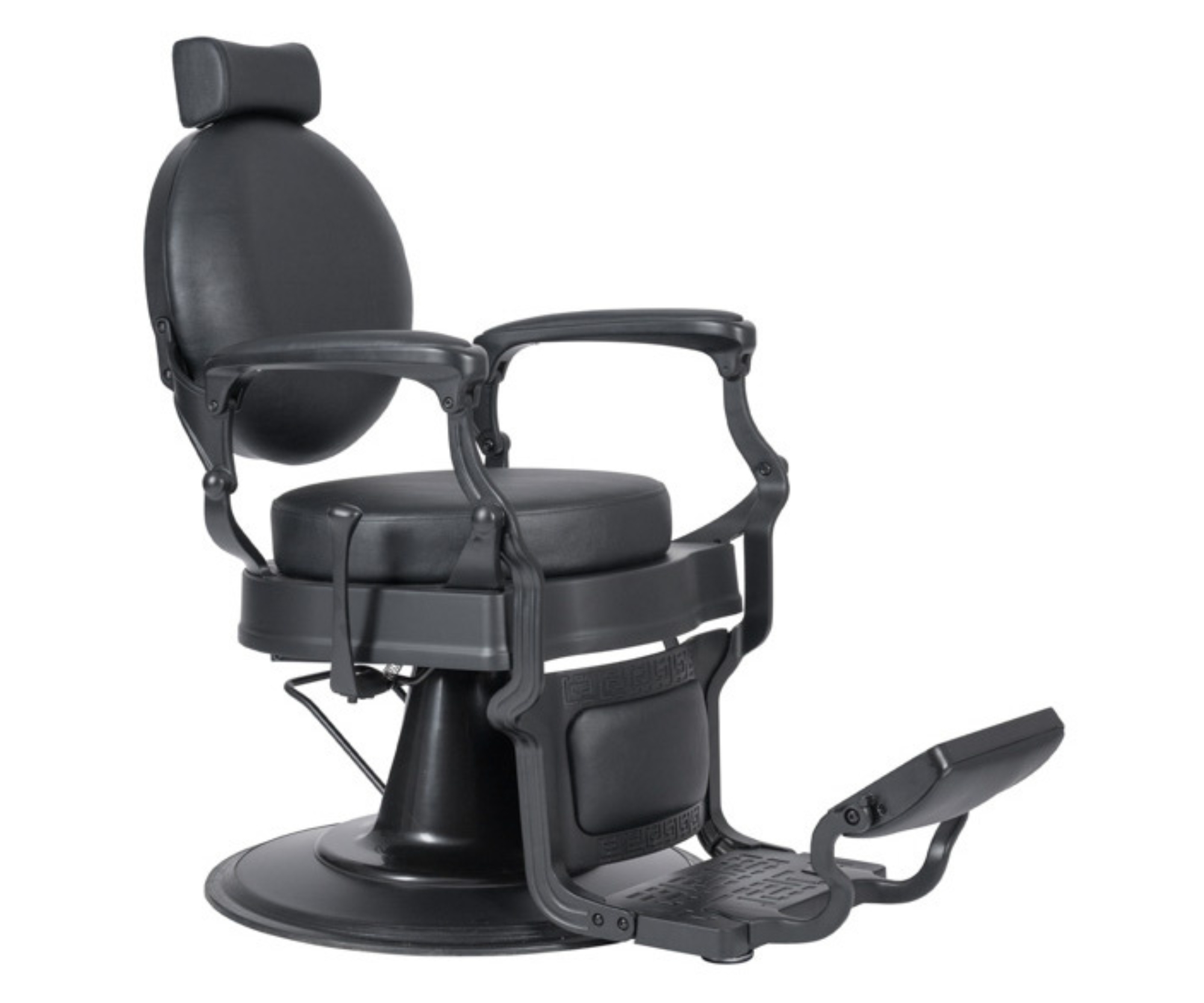 Kadeřnické barber křeslo Weelko Shor Black - černé + dárek zdarma