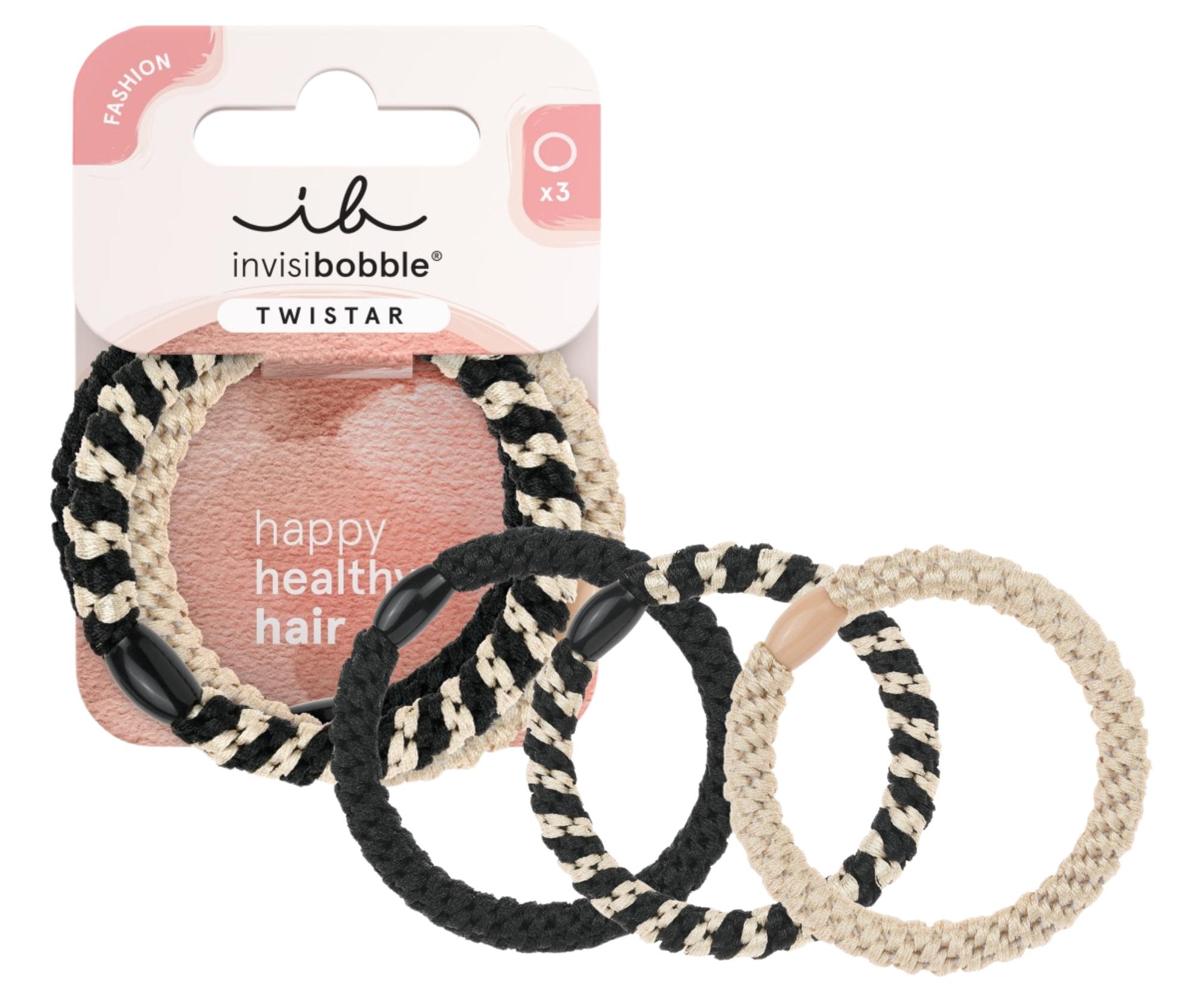 Sada ozdobných gumiček do vlasů Invisibobble Twistar Classical Braids - 3 ks + dárek zdarma