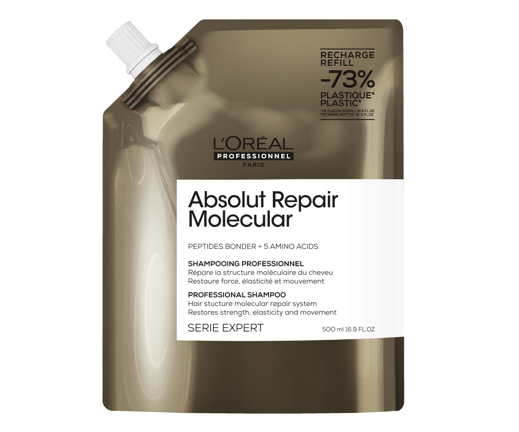 Šampon pro poškozené vlasy Loréal Professionnel Serie Expert Absolut Repair Molecular - 500 ml, náhradní náplň - L’Oréal Professionnel + dárek zdarma