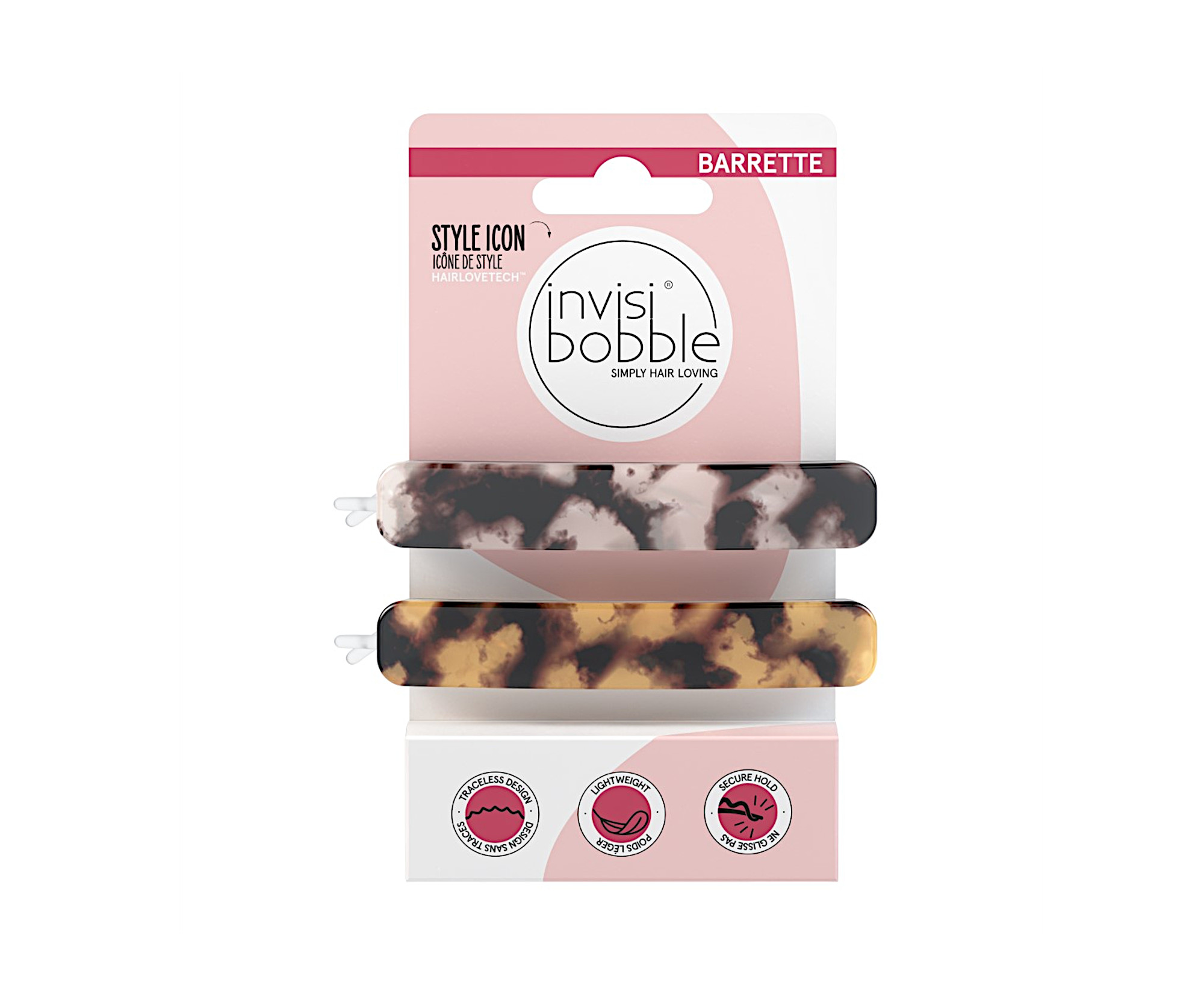 Sponky do vlasů Invisibooble Barrette Havana Mama - 2 ks - Invisibobble + dárek zdarma