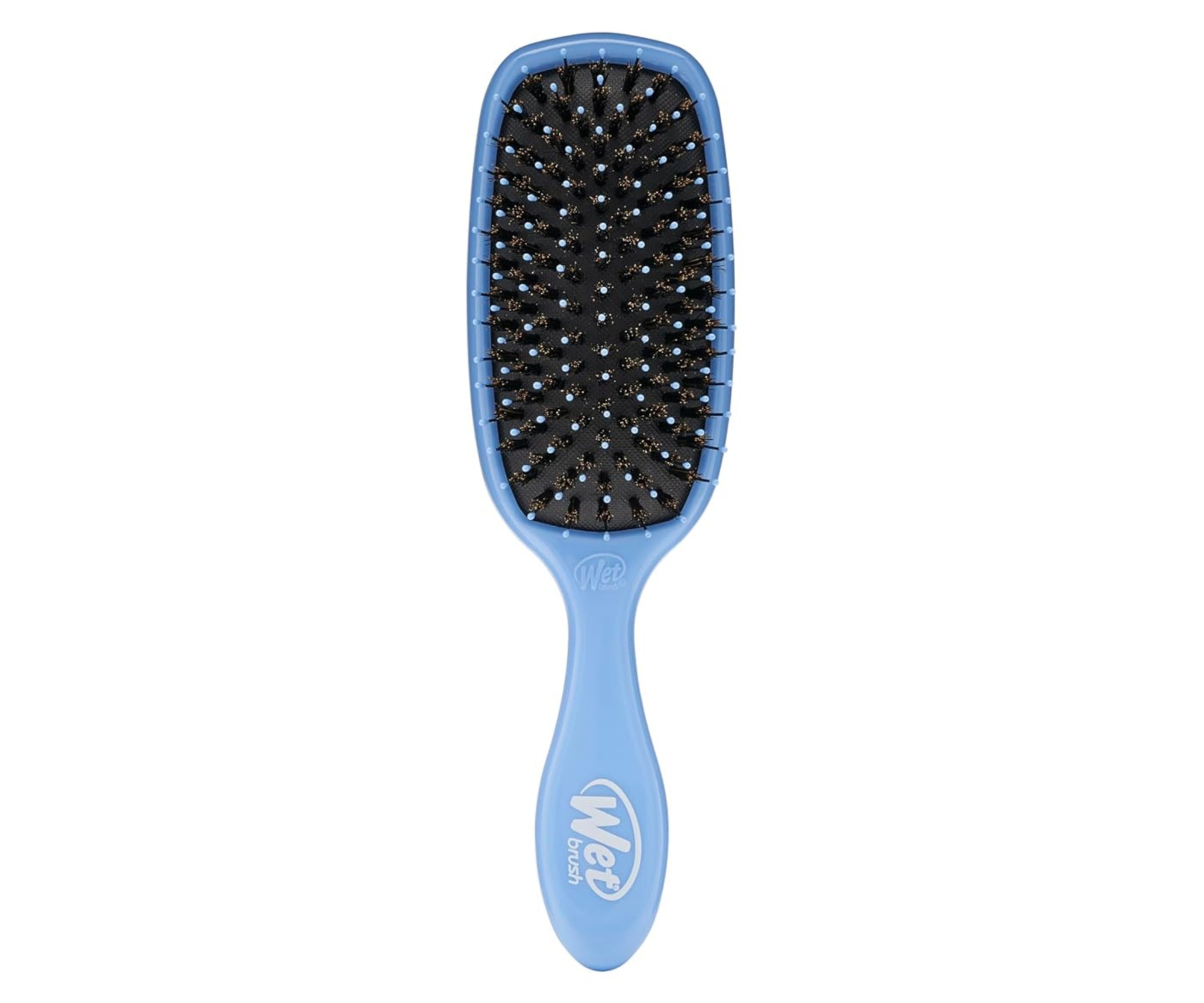 Kartáč na rozčesávání vlasů s nylonovými a kančími štětinami Wet Brush Shine Enhancer - modrý