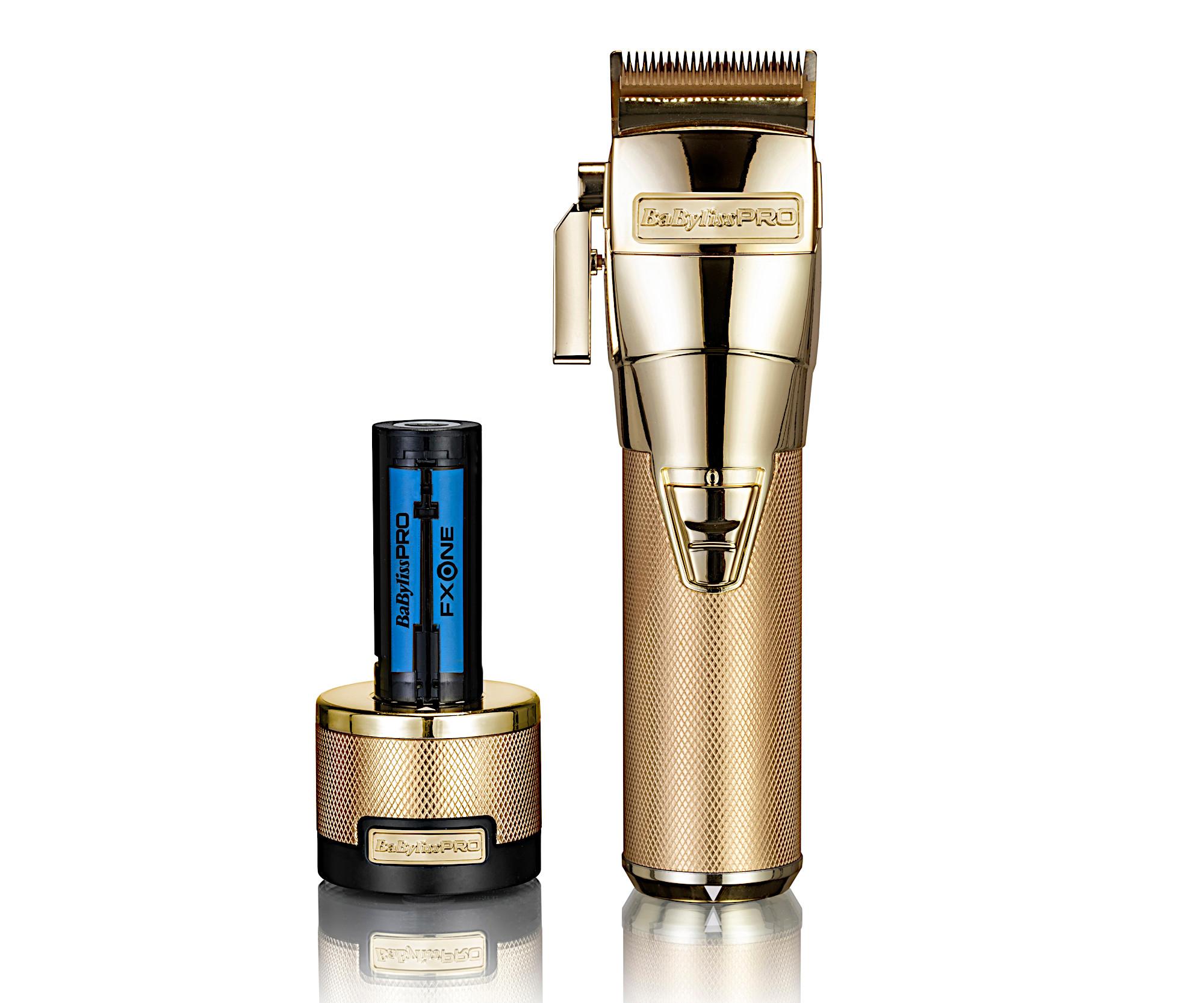 Profesionální strojek na vlasy Babyliss Pro FXONE All Metal Clipper FX899GE - zlatý + dárek zdarma