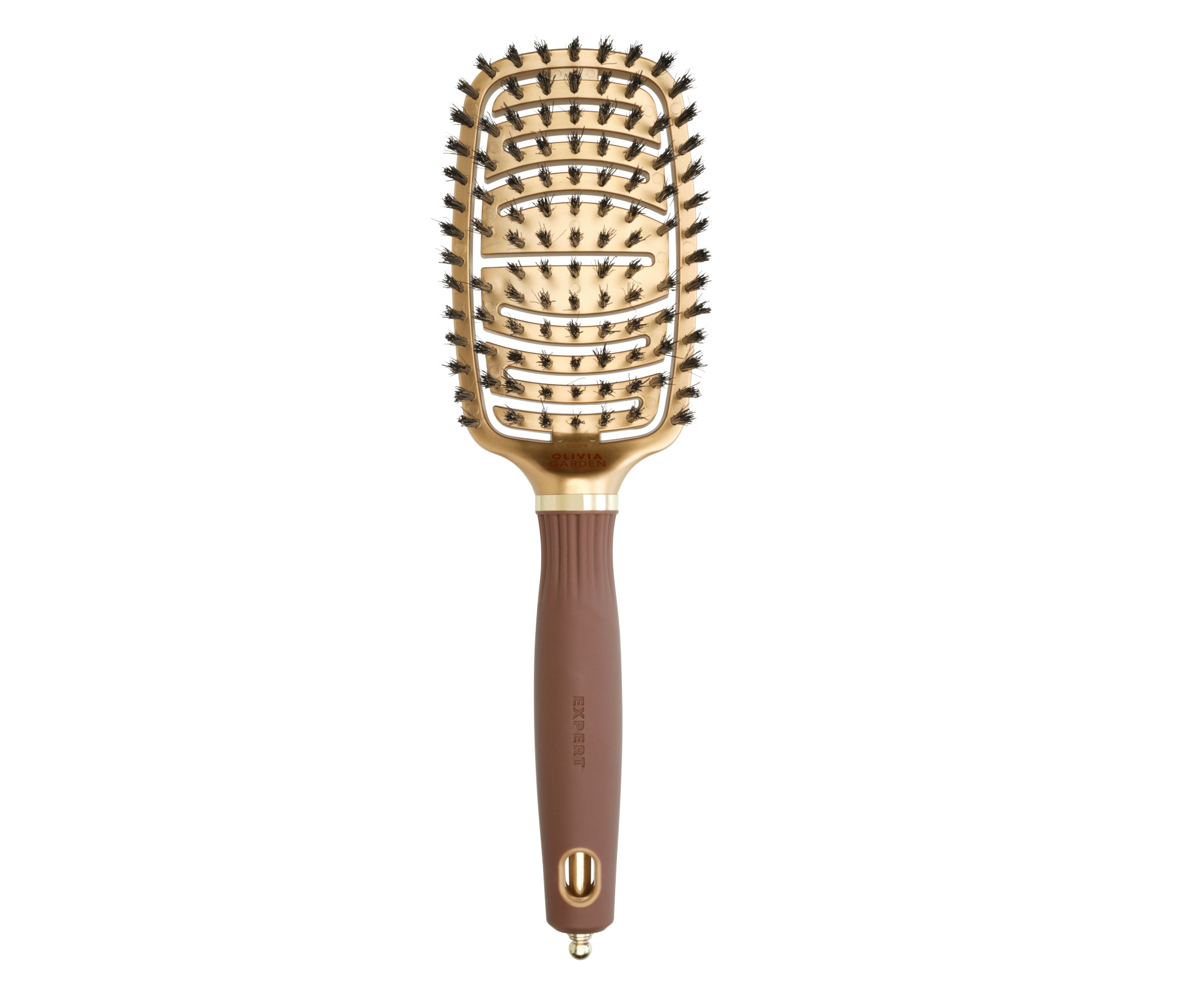 Plochý kartáč s kančími štětinami Olivia Garden Expert Flex + dárek zdarma