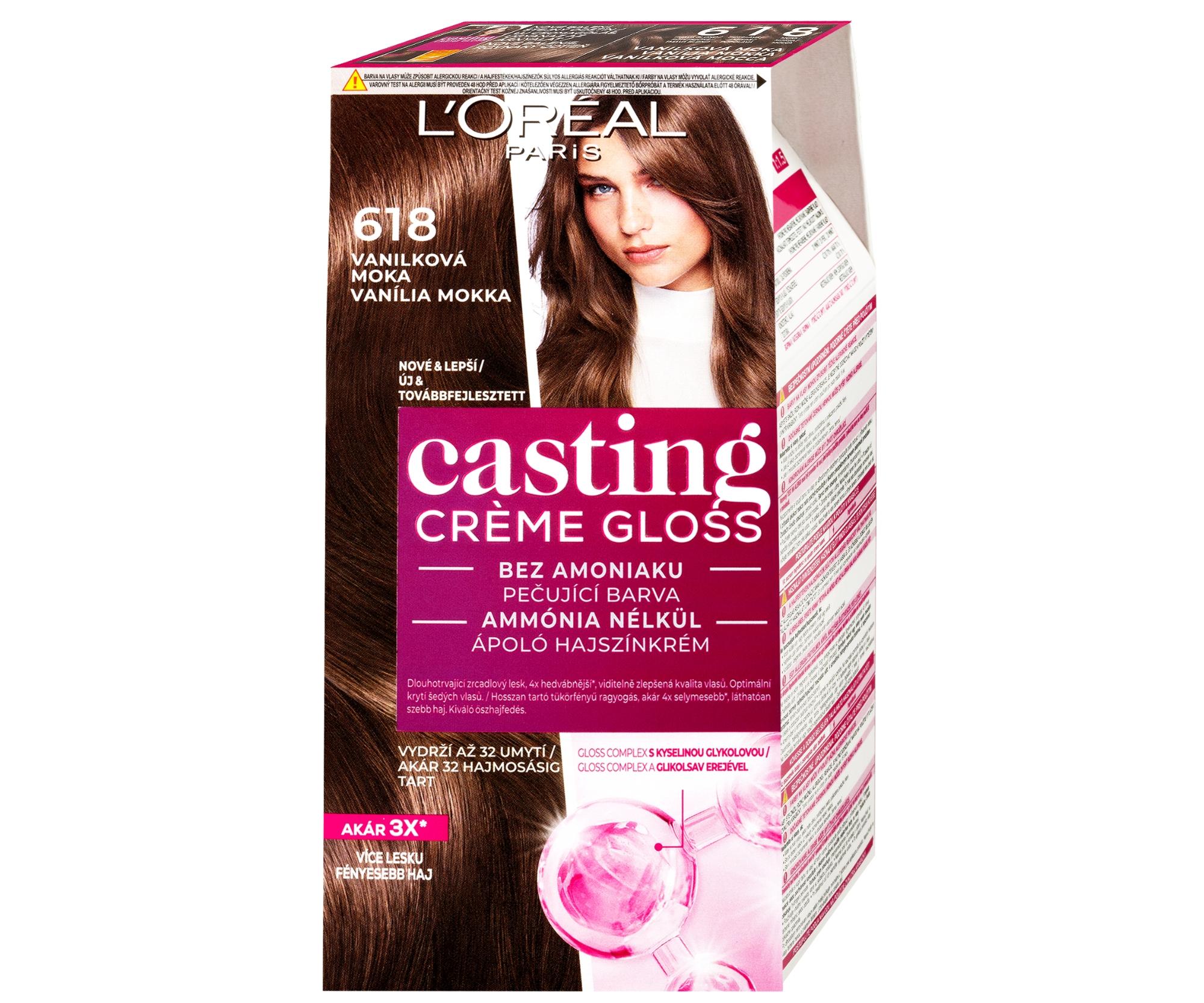 Přeliv bez amoniaku Loréal Casting Créme Gloss - 618 vanilková moka - L’Oréal Paris + dárek zdarma