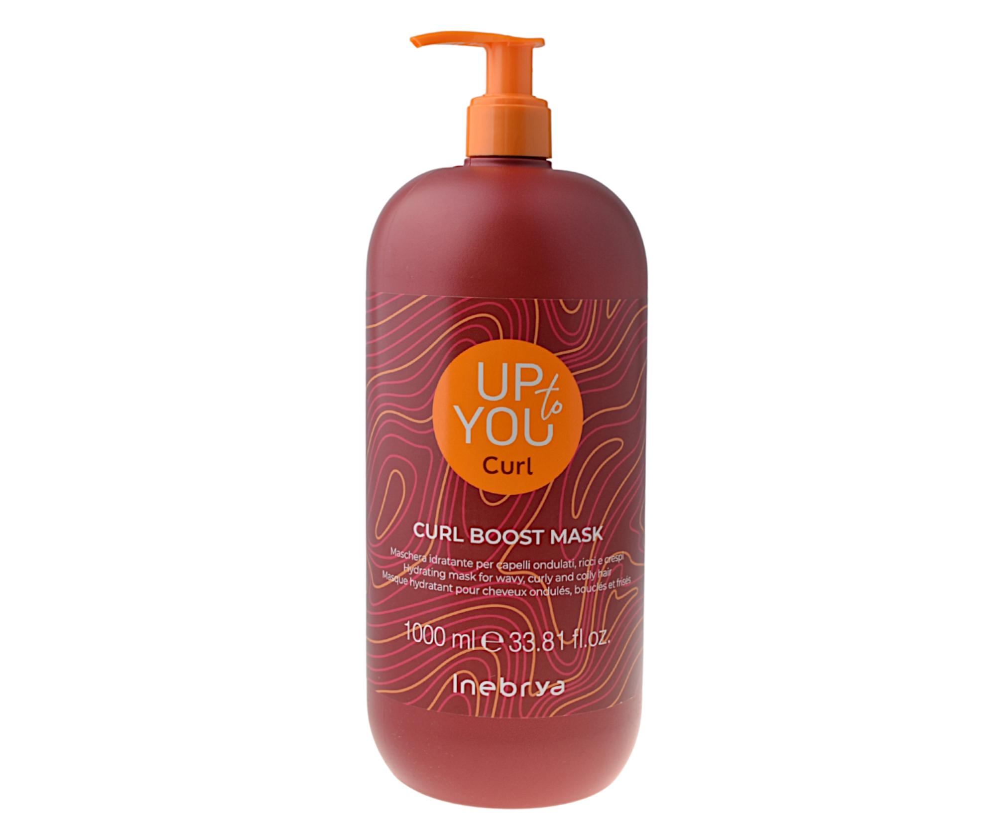 Hydratační maska pro vlnité a kudrnaté vlasy Inebrya Up To You Curl Boost Mask - 1000 ml + dárek zdarma