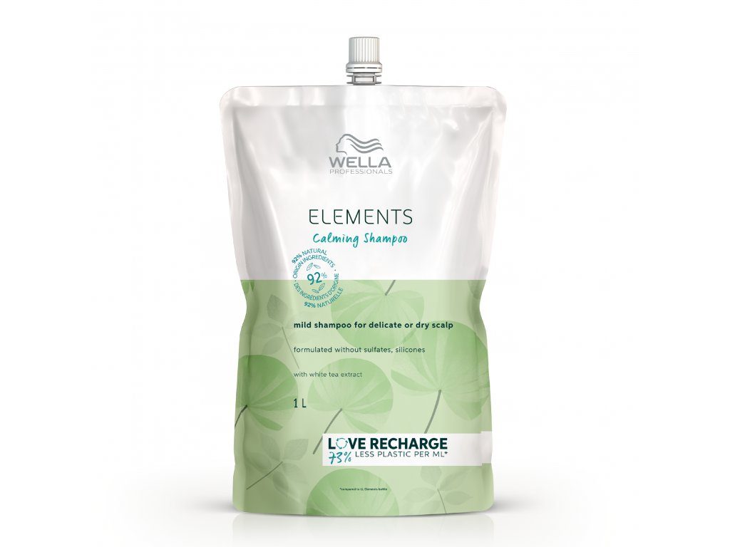 Šampon pro zklidnění vlasové pokožky Wella Elements Calming - 1000 ml, náhradní náplň (99350169329) + dárek zdarma