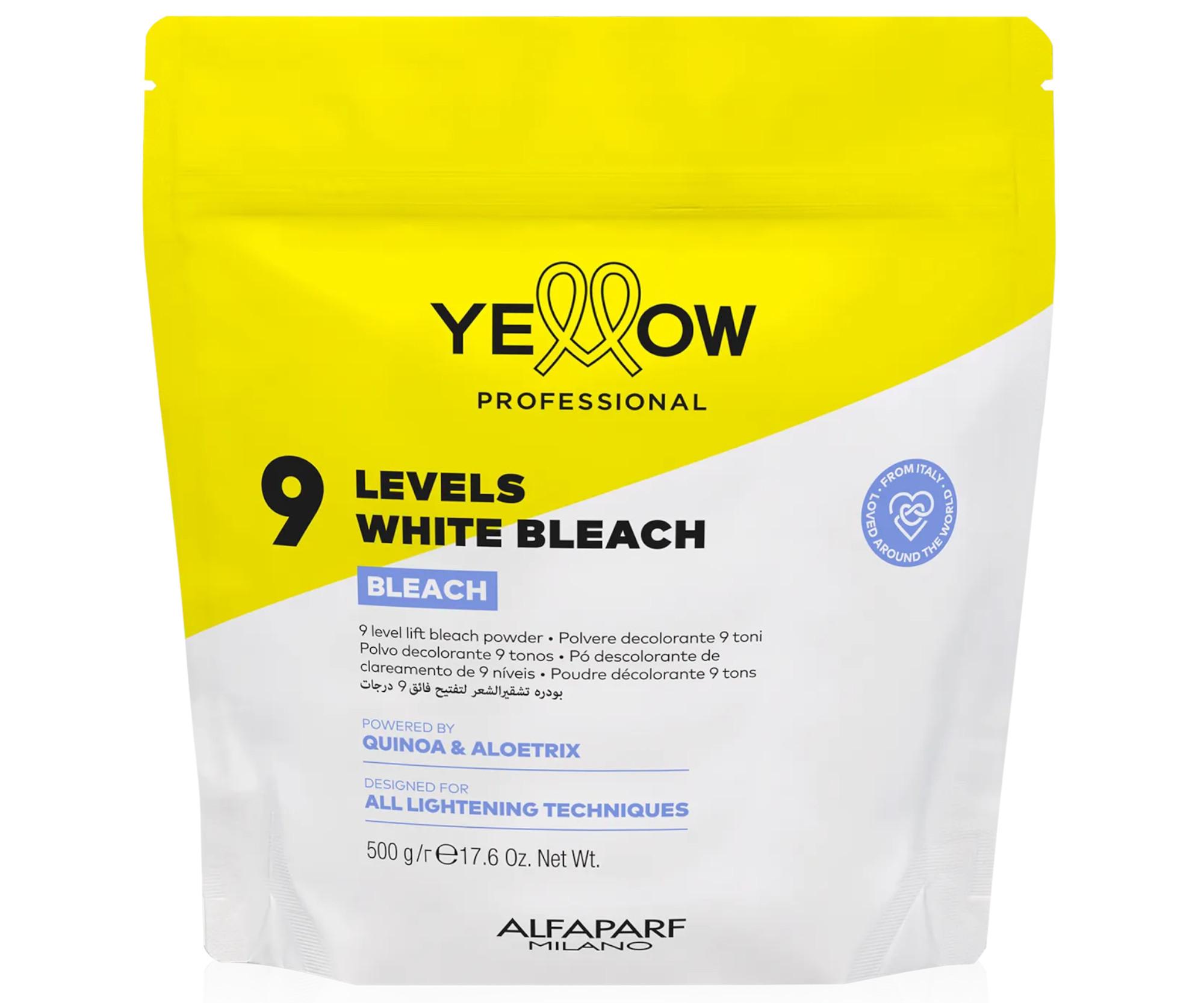 Zesvětlující pudr Yellow Professional 9 Levels White Bleach - 500 g + dárek zdarma