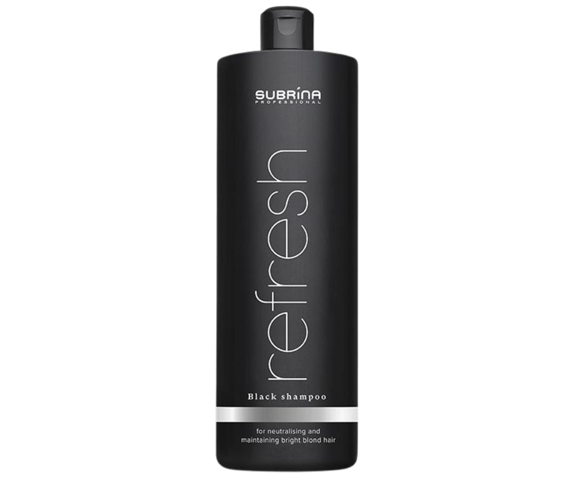 Šampon pro udržení platinového odstínu vlasů Subrina Professional Refresh Black Shampoo - 1000 ml (061123) + dárek zdarma