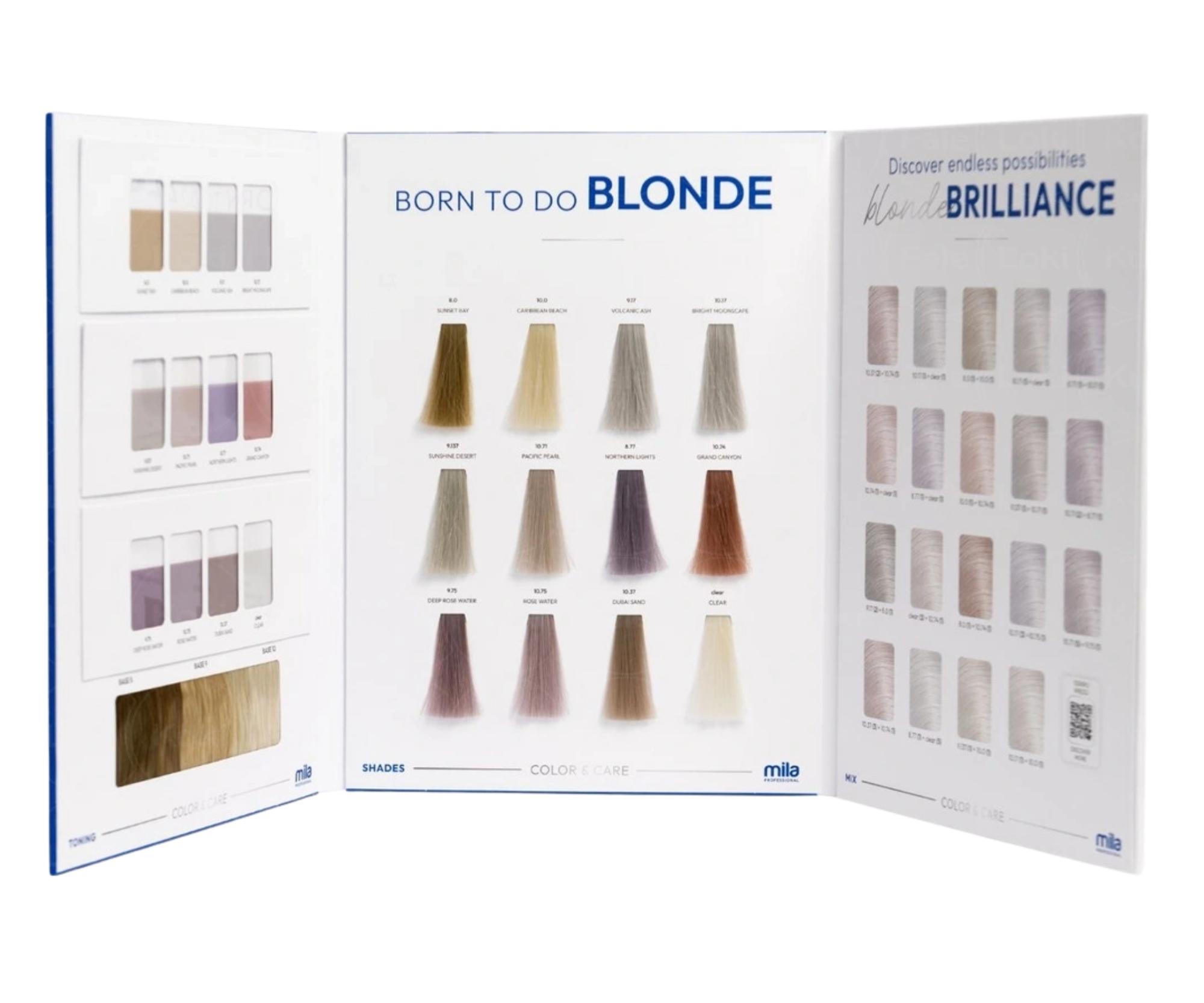 Vlasový vzorník tonerů Mila Professional Blonde Brilliance + dárek zdarma
