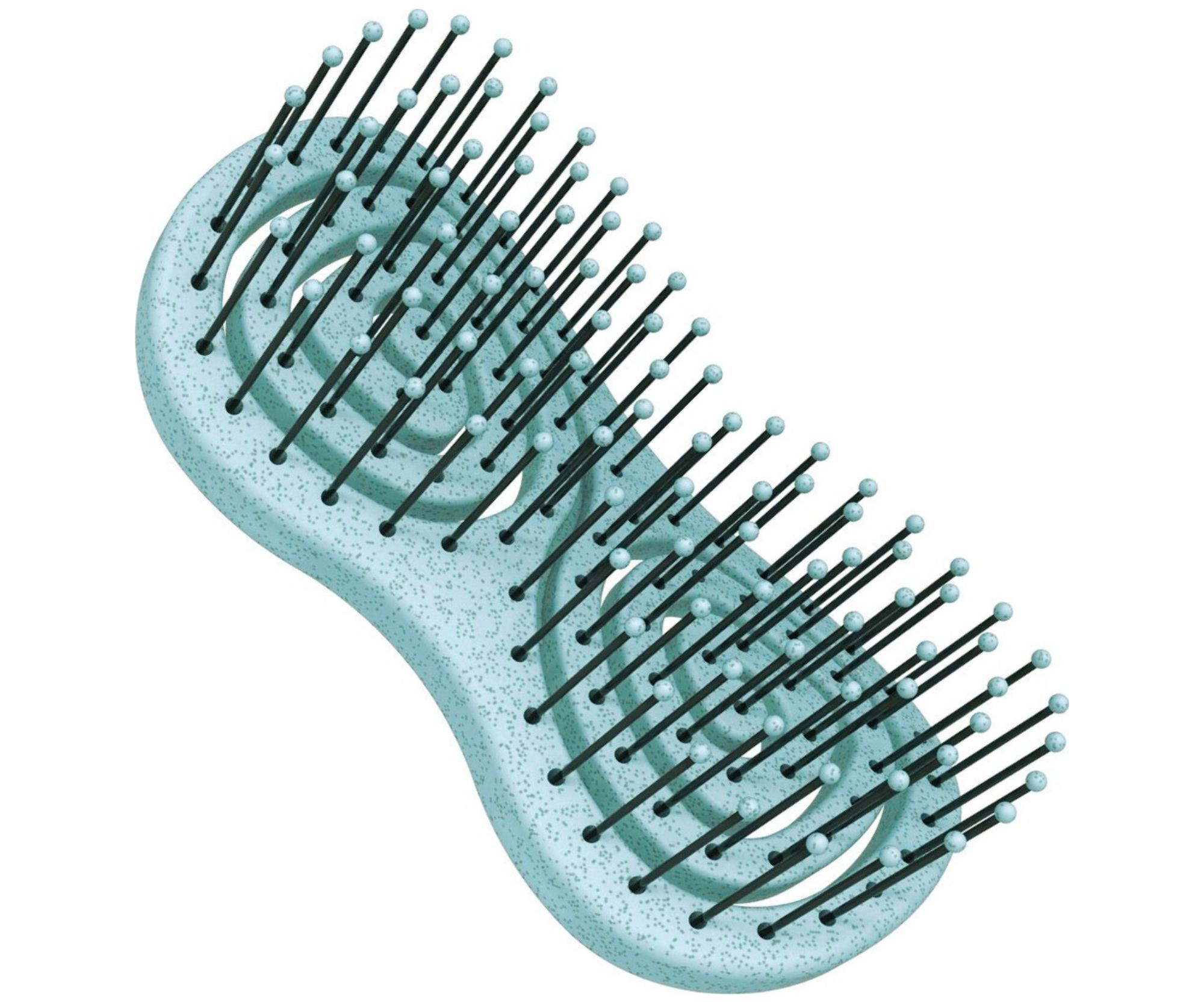 Ekologický kartáč na rozčesávání vlasů Hairway Organica Hair Brush - světle modrý (08096-03) + dárek zdarma