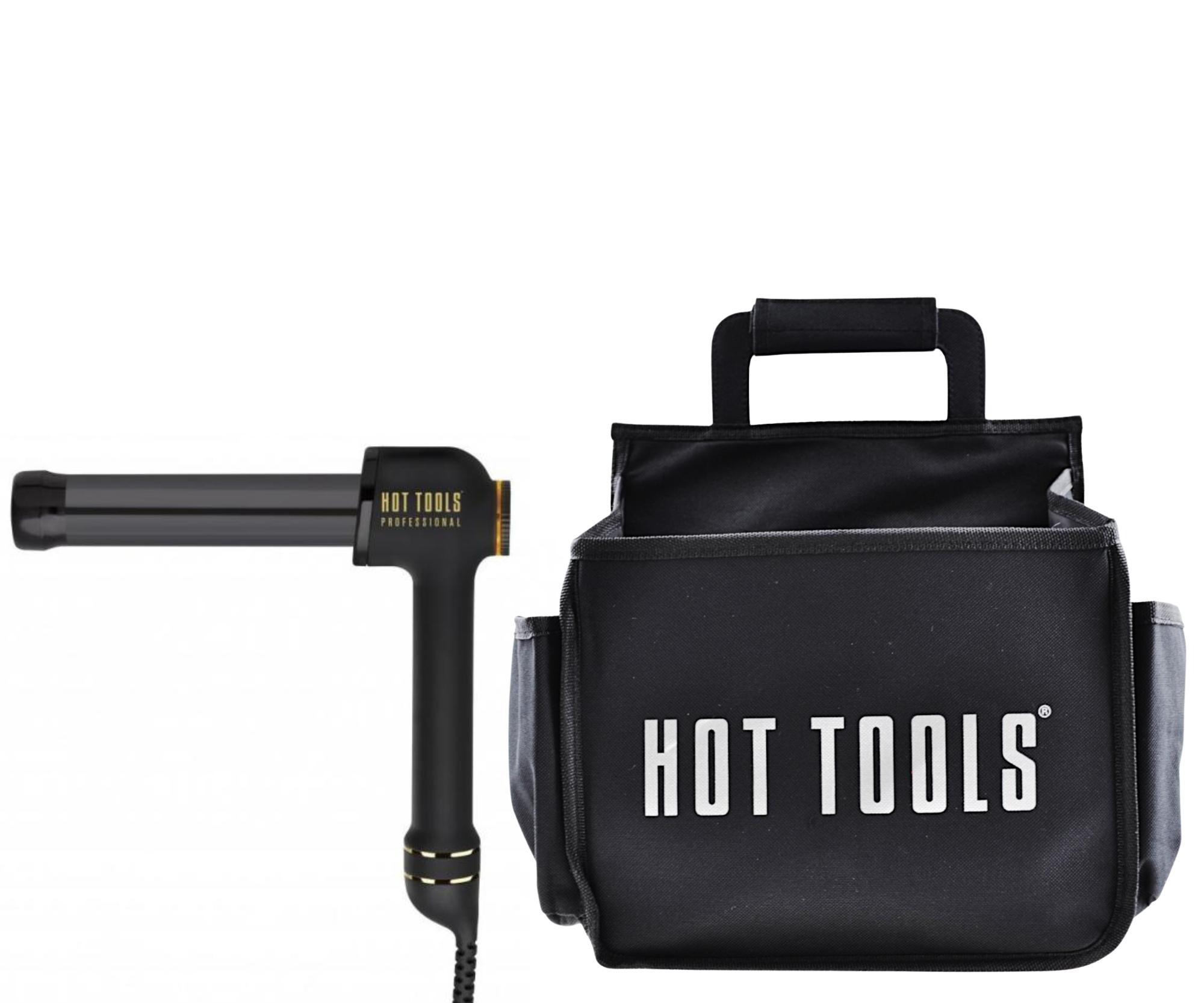 Kulma na vlasy Hot Tools Black Gold Curl Bar - 32 mm + taška Hot Tools Appliance Caddy zdarma + dárek zdarma