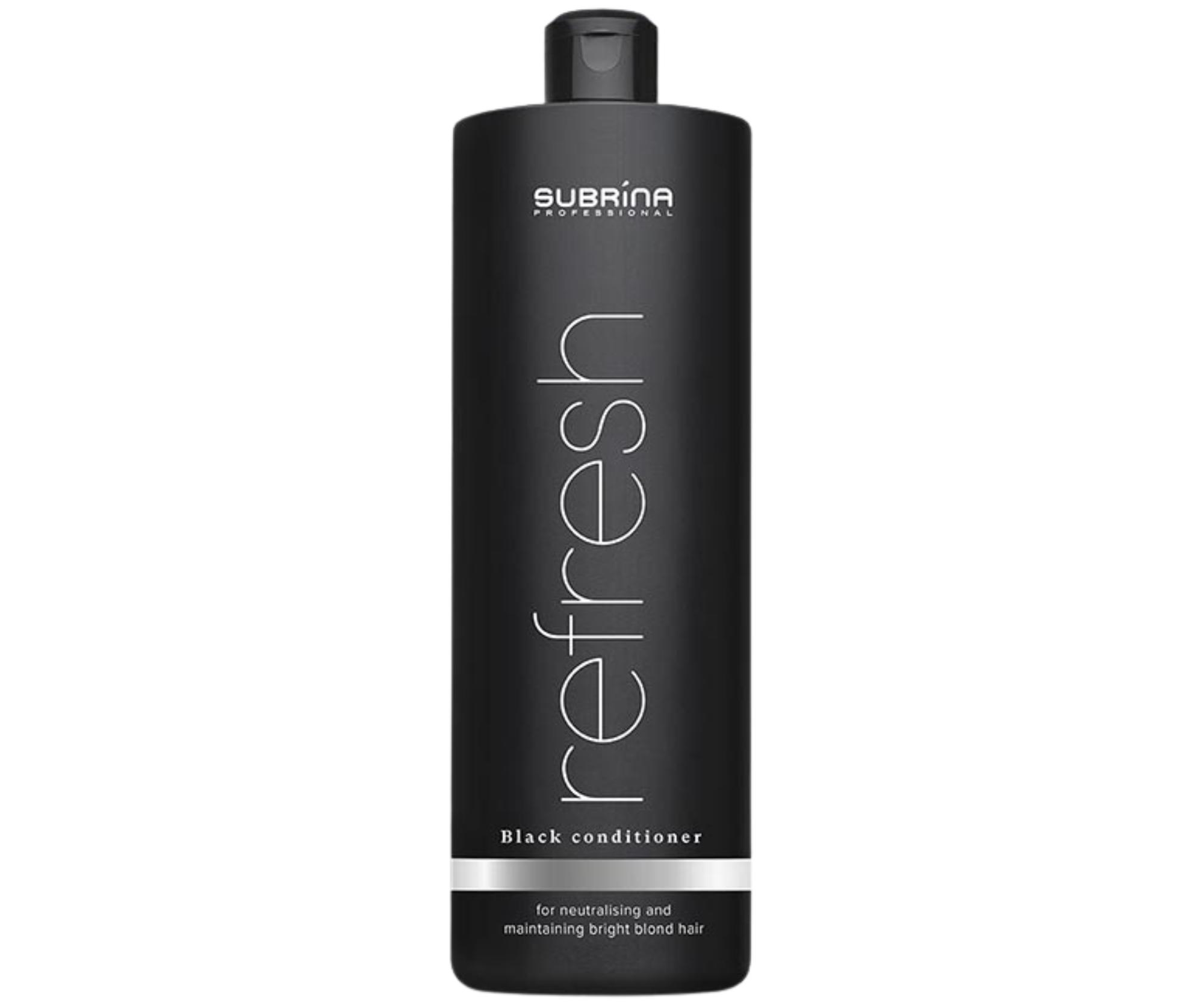Kondicionér pro udržení platinového odstínu vlasů Subrina Professional Refresh Black Conditioner - 1000 ml + dárek zdarma