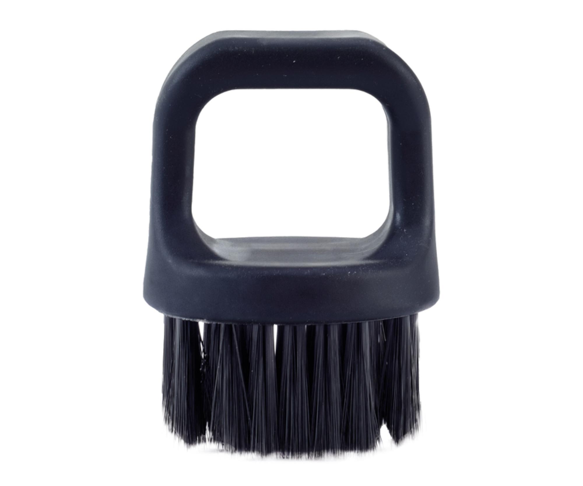 Oprašovací štětka Ragnar Barber Line - oválná, černá + dárek zdarma