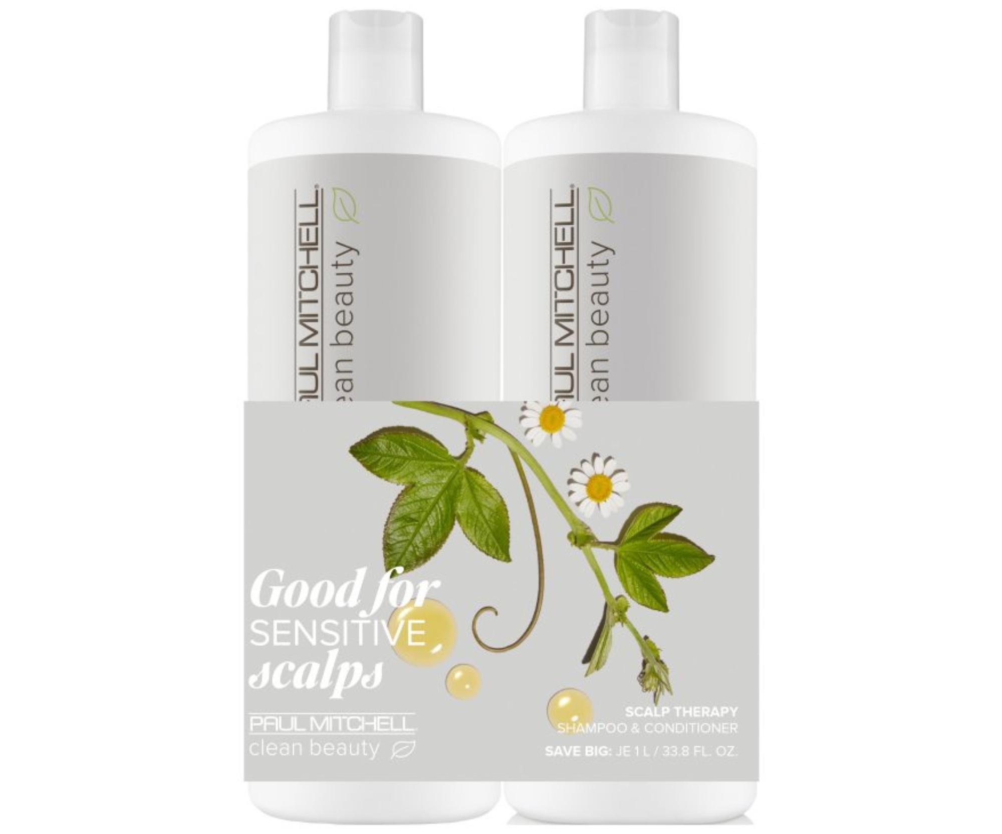 Sada pro citlivou vlasovou pokožku Paul Mitchell Clean Beauty Scalp Therapy Save Big Duo + dárek zdarma