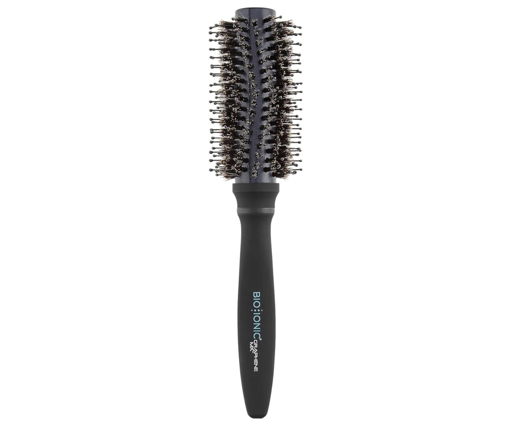 Kulatý kartáč na vlasy s kančími a nylonovými štětinami Bio Ionic GrapheneMX(TM) Boar Styling Brush - 25 mm + dárek zdarma