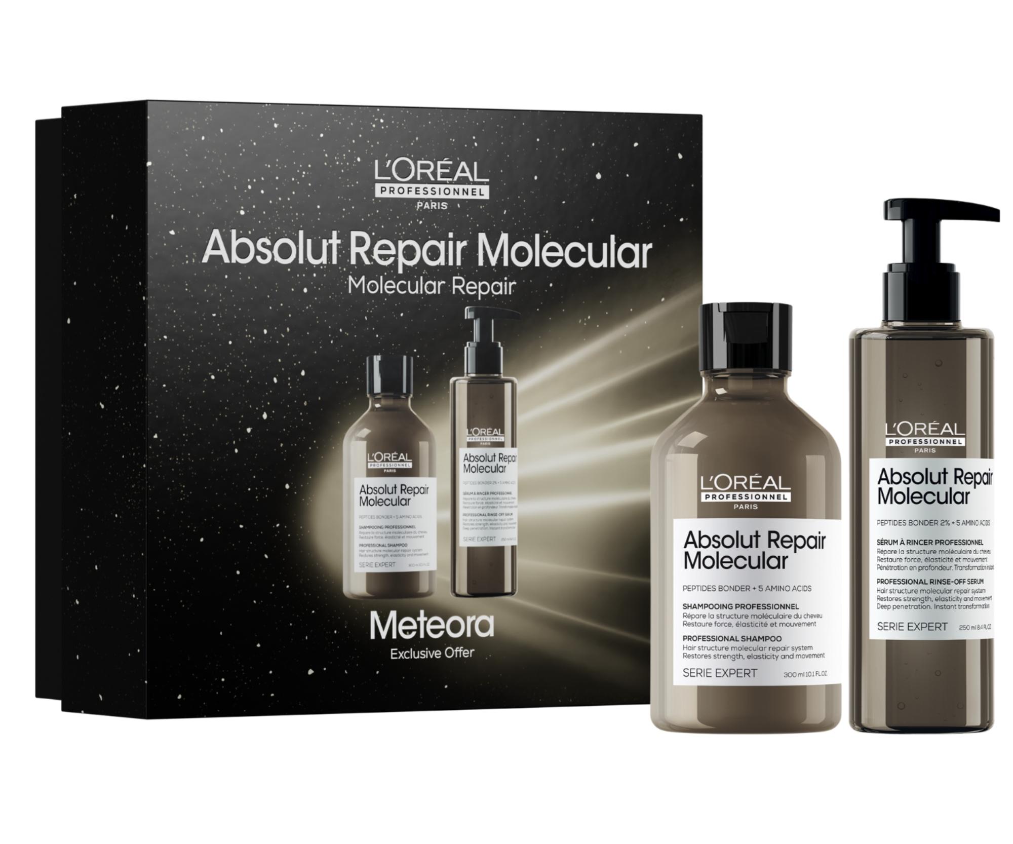 Dárková sada pro poškozené vlasy Loréal Professionnel Serie Expert Absolut Repair Molecular Duo Meteora - L’Oréal Professionnel + dárek zdarma