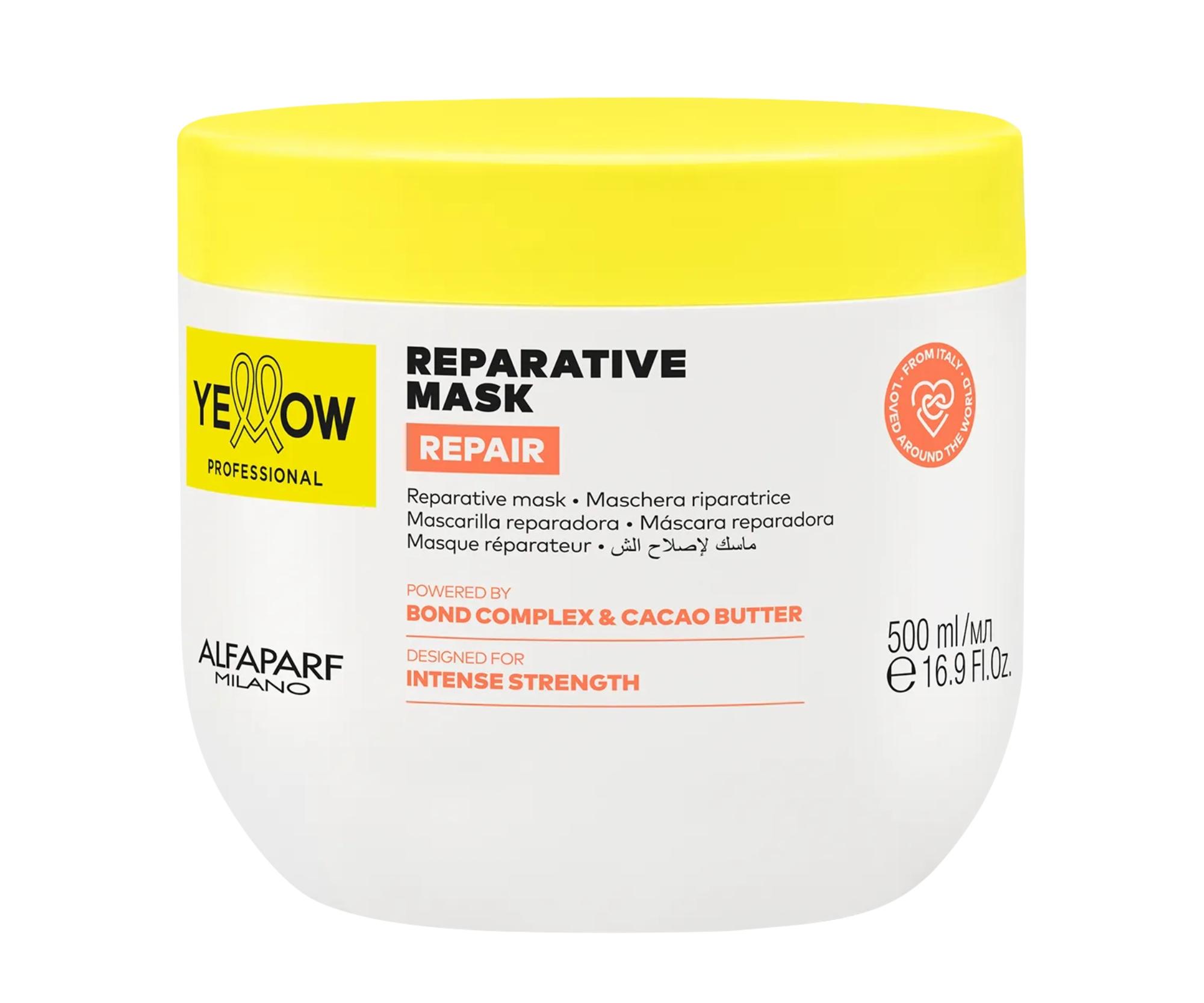 Intenzivní regenerační maska pro poškozené vlasy Yellow Professional Repair Reparative Mask - 500 ml + dárek zdarma