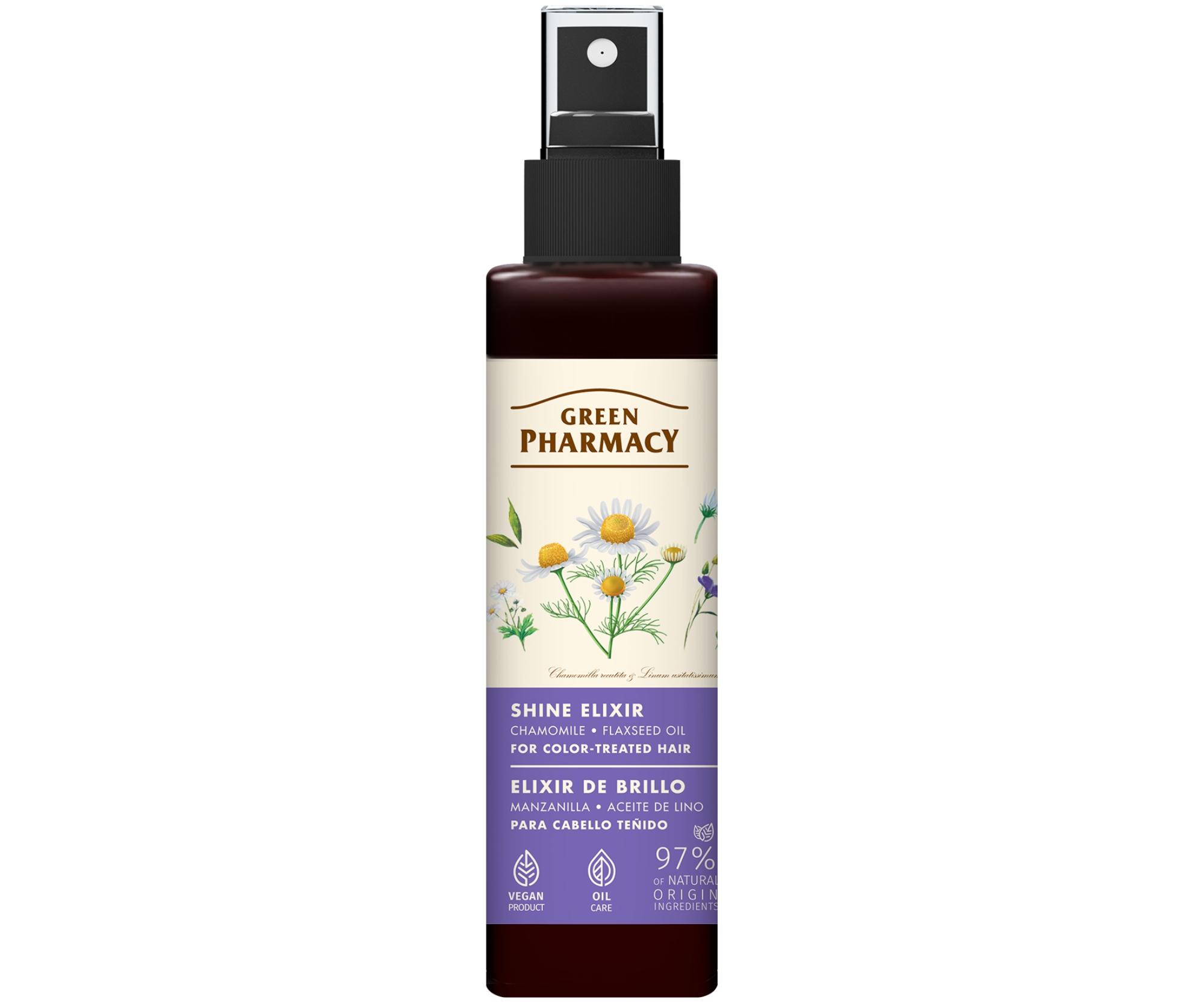 Bezoplachový sprej pro barvené vlasy Green Pharmacy Elixir - 150 ml