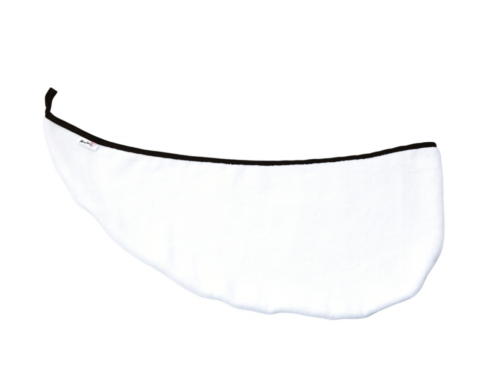 Turban na vlasy MaryBerry Pure Harmony - bílý s černým proužkem (3210V24) + DÁREK ZDARMA