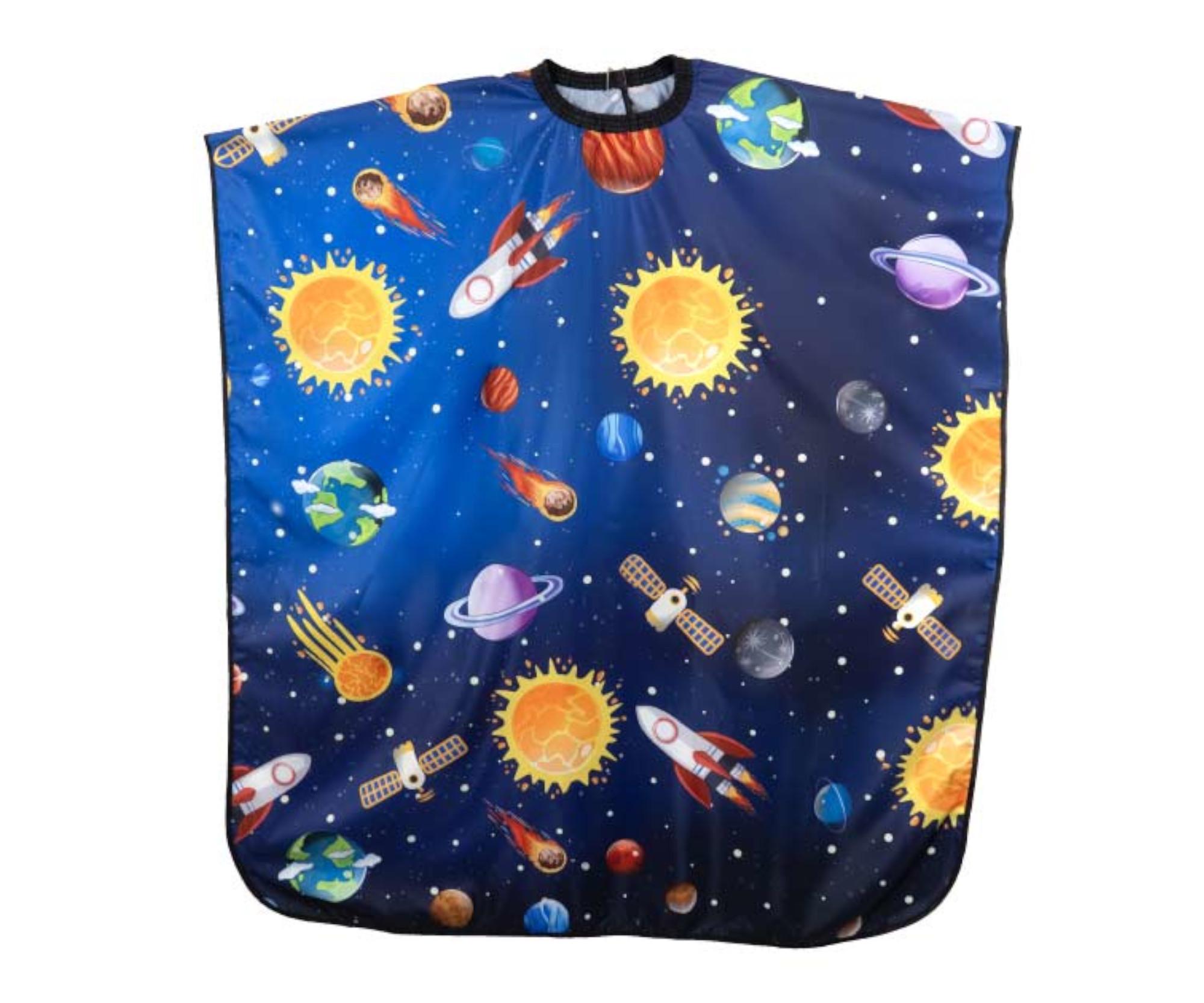Dětská kadeřnická pláštěnka Duko - vesmír (8040) + dárek zdarma