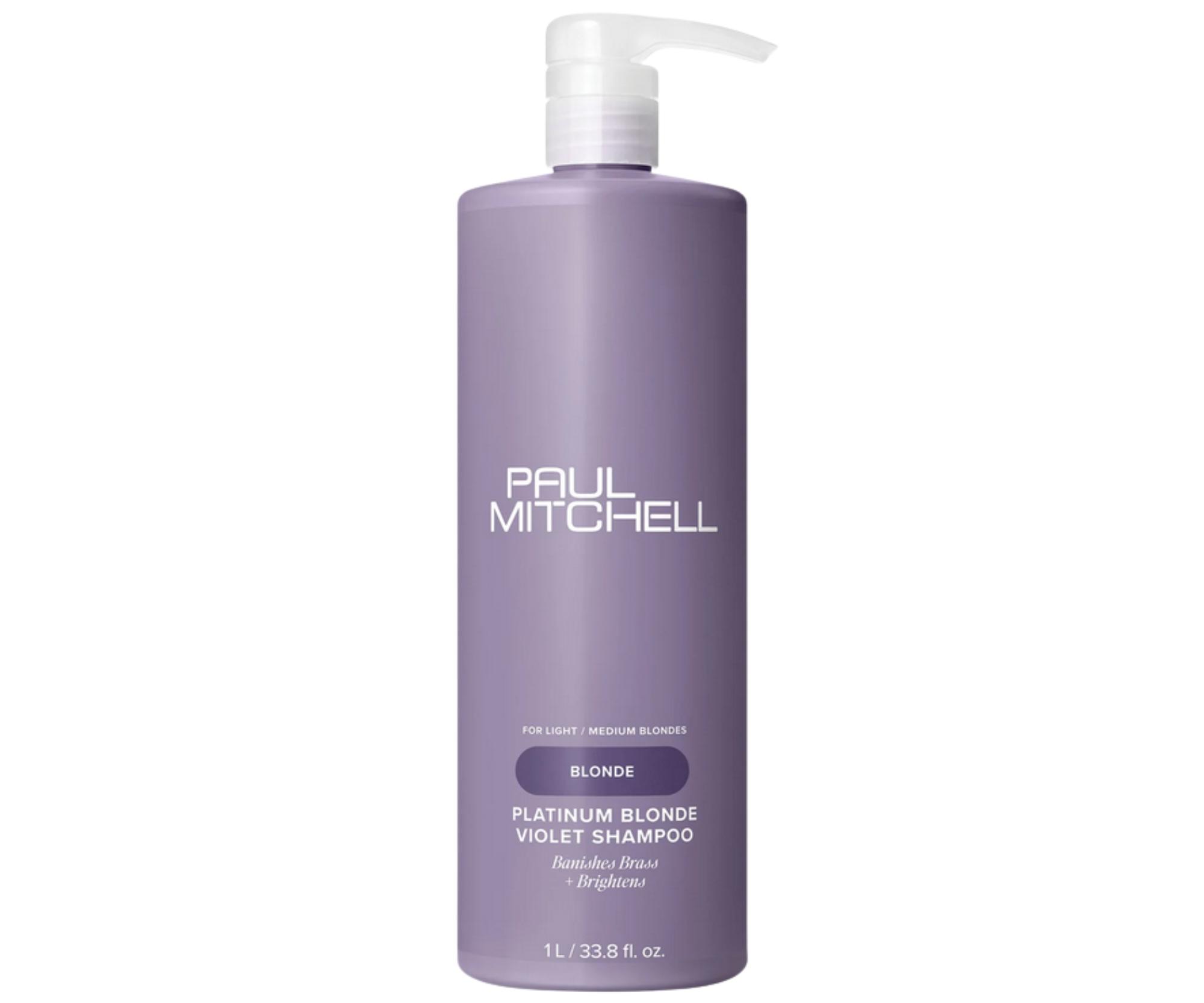 Neutralizační šampon pro blond a melírované vlasy Paul Mitchell Blonde Platinum Blonde Violet Shampoo - 1000 ml + dárek zdarma
