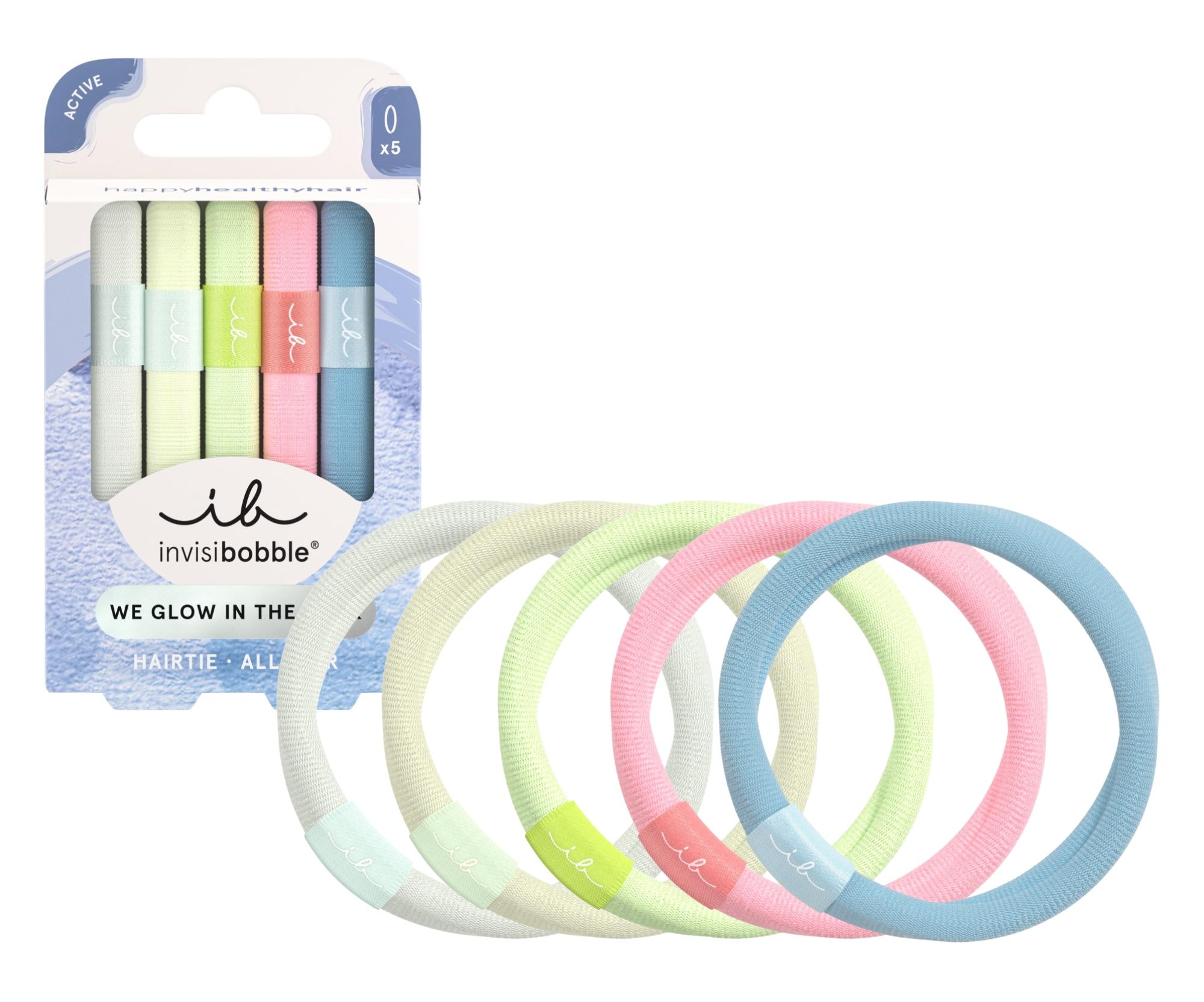Gumičky do vlasů svítíci ve tmě Invisibobble Hair Tie Glow in the Dark - 5 ks + dárek zdarma