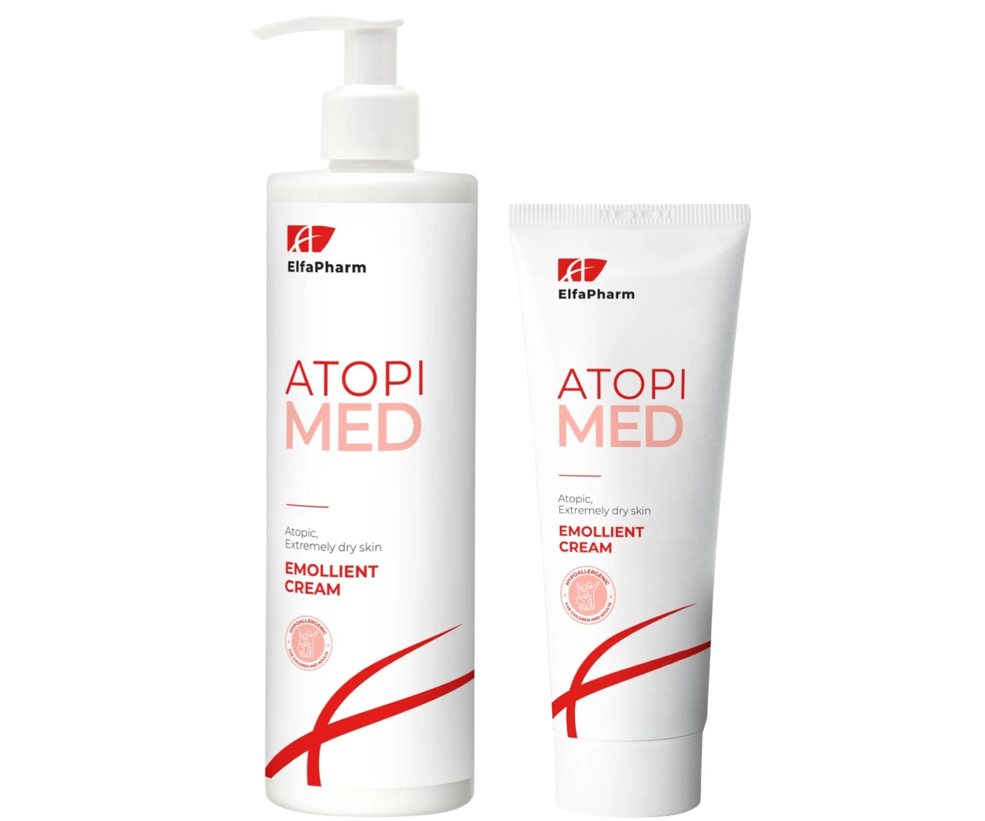 Zjemňující krém na atopickou a velmi suchou pokožku Elfa Pharm Atopi Med Emollient Cream 400 ml + krém 75 ml zdarma + dárek zdarma