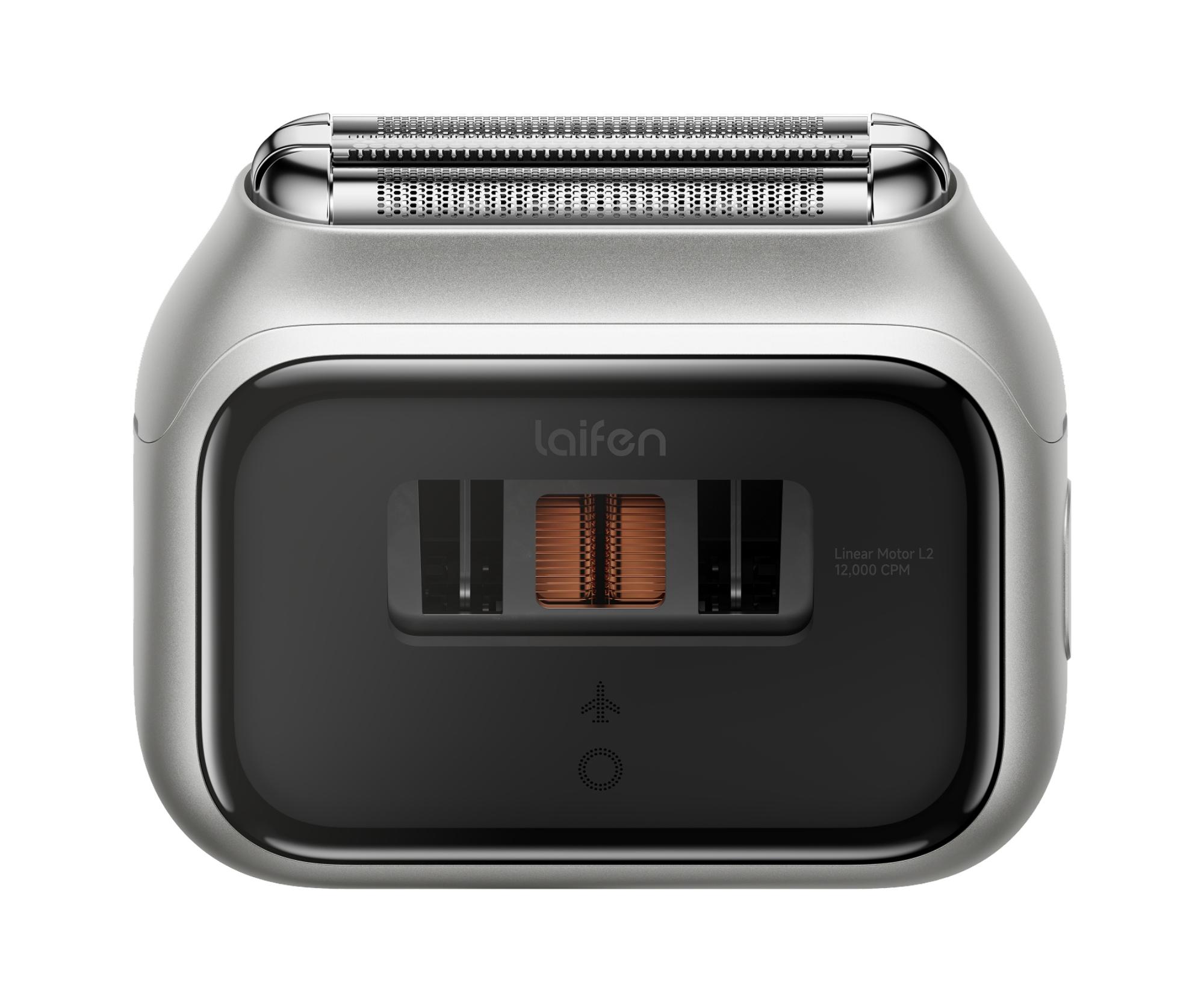 Kompaktní planžetový holicí strojek na vousy Laifen P3 Pro Silver - stříbrný + dárek zdarma