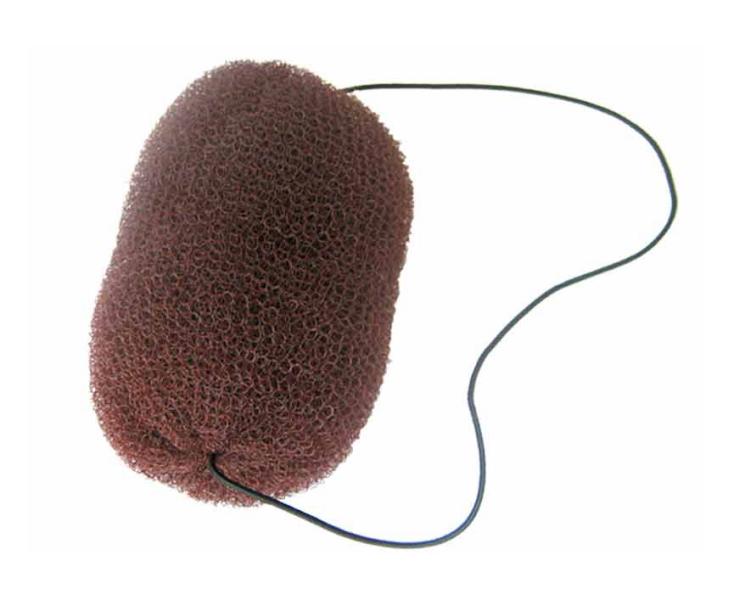 Výplň do drdolu Duko s gumičkou 14 g - hnědá, 13 cm (5113-brown)