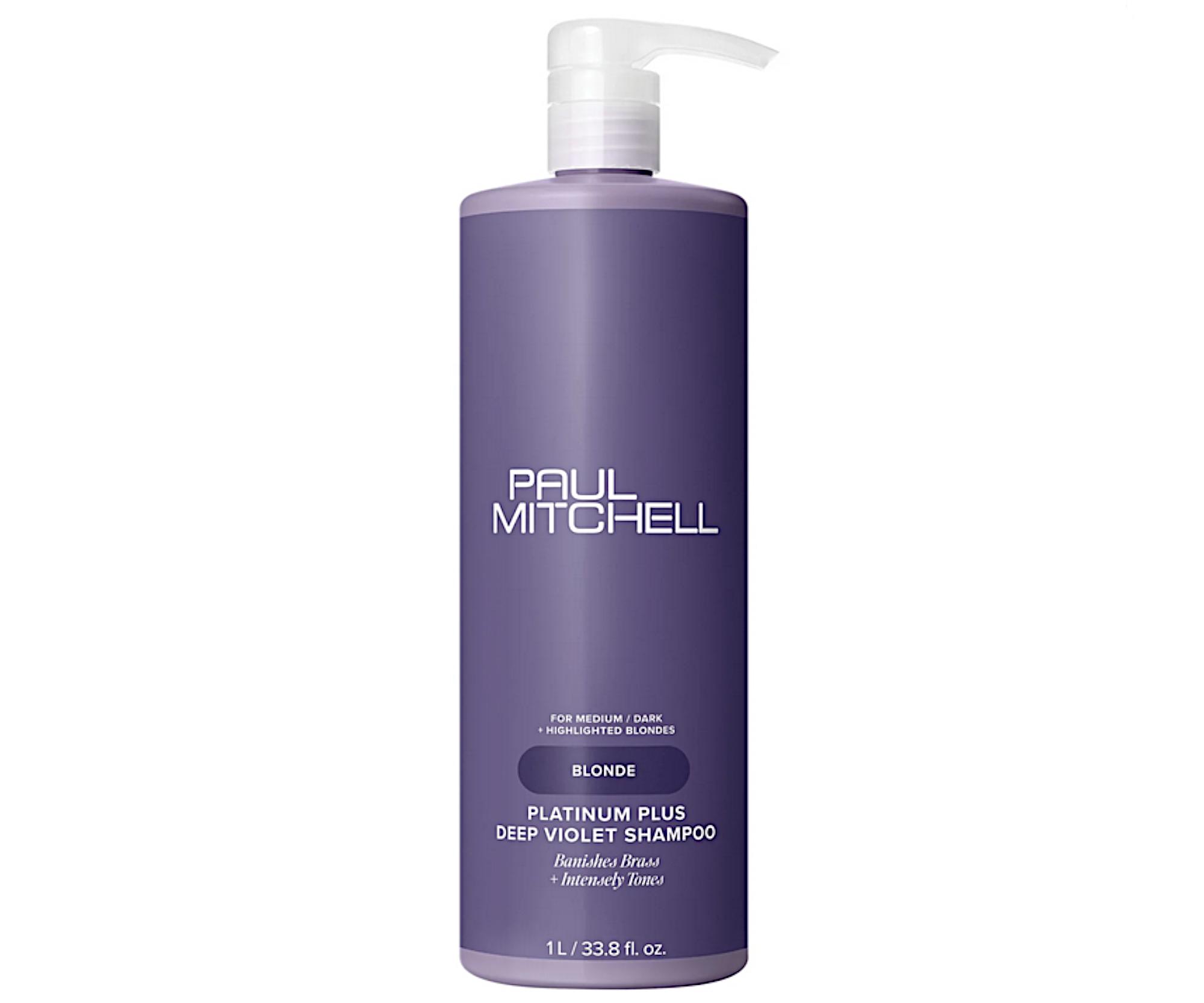 Intenzivní neutralizační šampon pro blond a melírované vlasy Paul Mitchell Blonde Platinum Plus Deep Violet Shampoo - 1000 ml + dárek zdarma