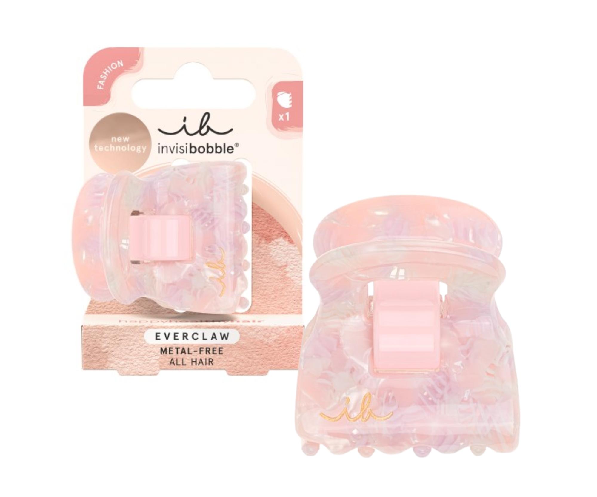 Skřipec do vlasů Invisibobble Everclaw S Lavender Haze - mramorový růžový + dárek zdarma
