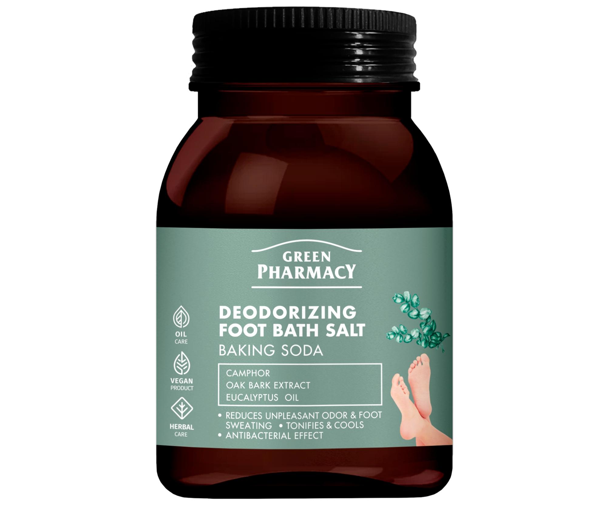 Koupelová sůl na nohy s deodoračním účinkem Green Pharmacy Deodorizing Foot Bath Salt - 400 g