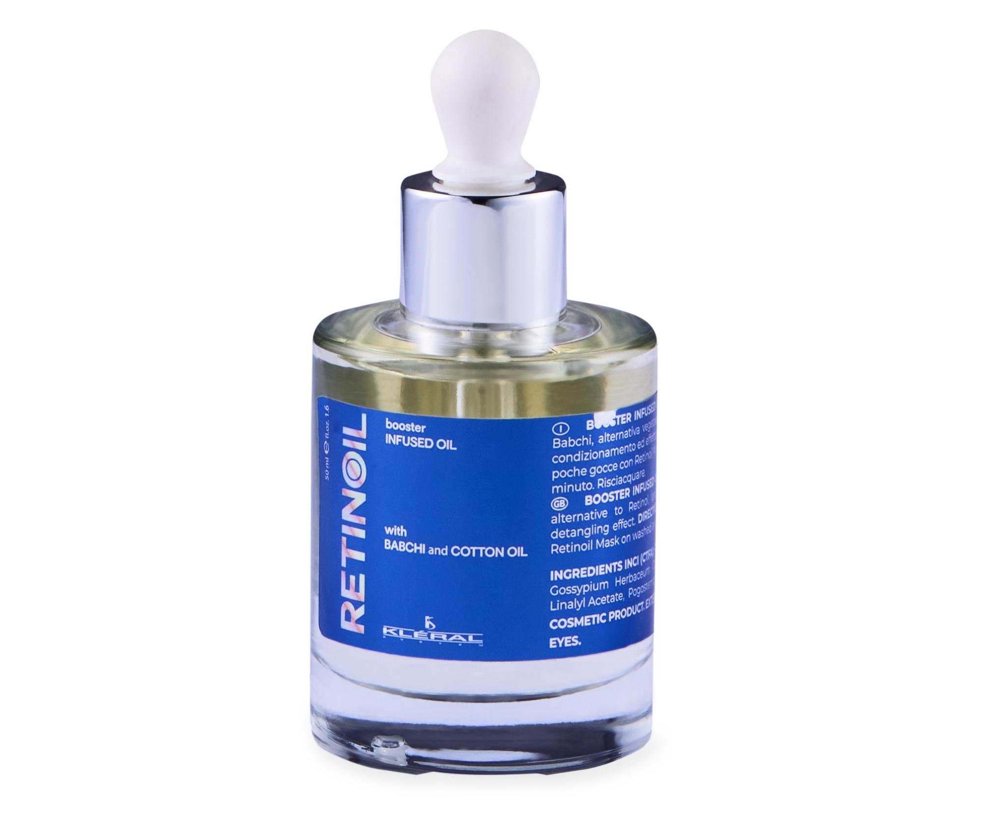 Regenerační olejový booster pro suché a poškozené vlasy Kléral System Retinoil Booster Infused Oil - 50 ml + dárek zdarma