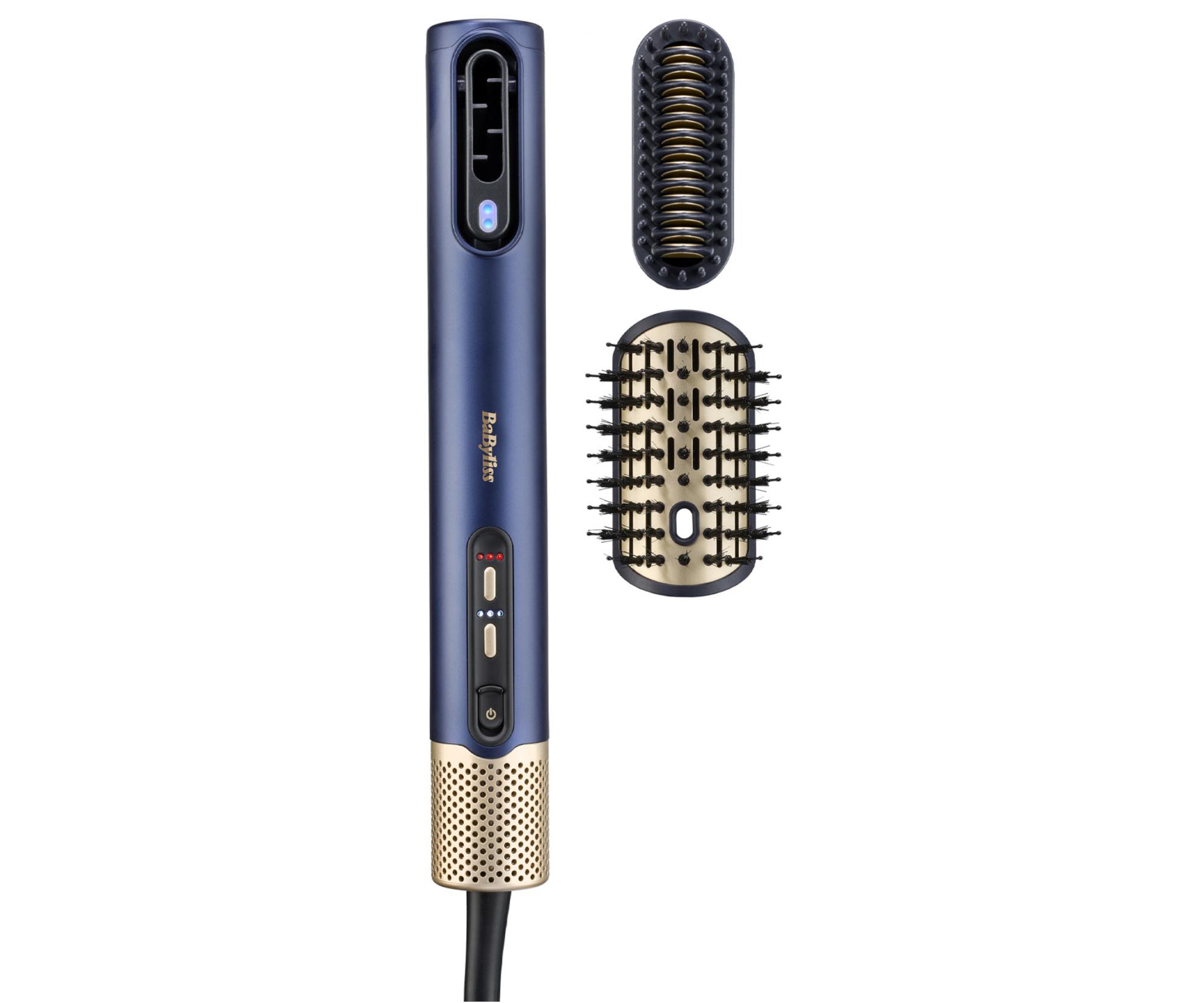 Multifunkční horkovzdušný kartáč na vlasy BaByliss Air Wand 3in1 AS6550E - 1600 W, tmavě modrý + dárek zdarma