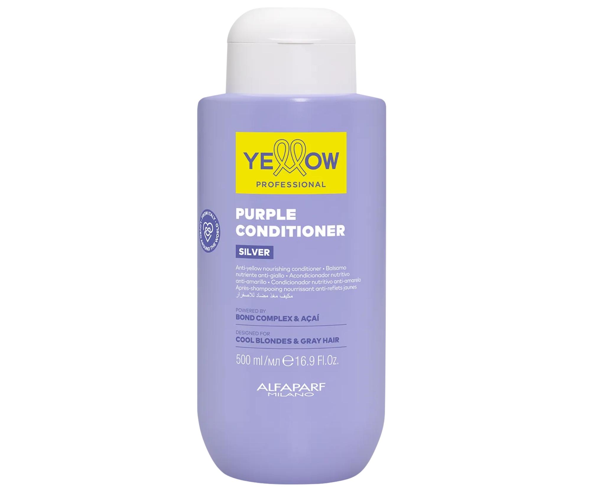 Kondicionér pro neutralizaci žlutých tónů Yellow Professional Silver Purple Conditioner - 500 ml + dárek zdarma