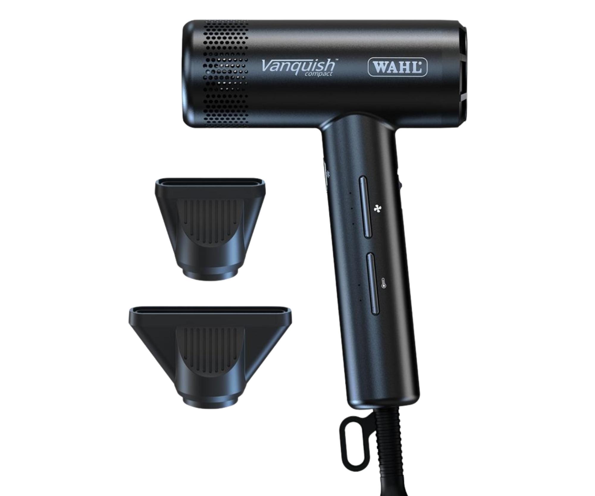 Kompaktní profesionální fén na vlasy Wahl Vanquish Compact 4322-0470 - 1600 W, černý + dárek zdarma