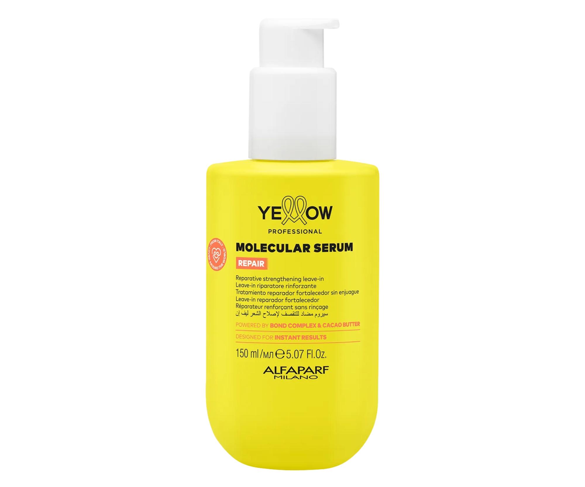 Regenerační posilující bezoplachové sérum pro poškozené vlasy Yellow Professional Repair Molecular Serum - 150 ml + dárek zdarma