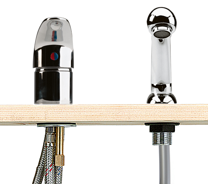 Set k mycímu boxu - baterie chrom + sprška chrom, Sibel (6012720) + dárek zdarma