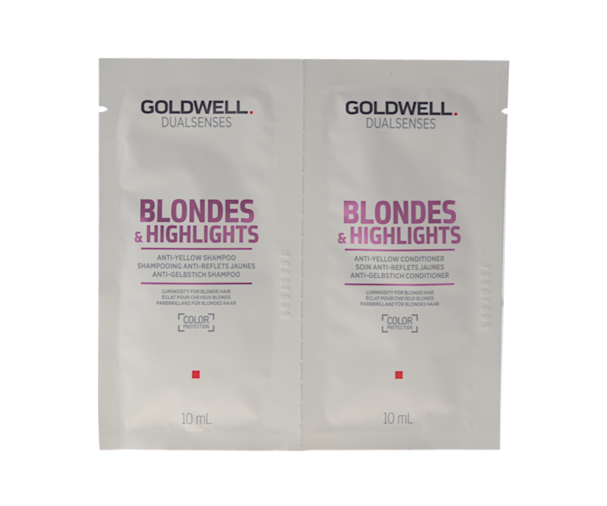 Šampon a kondicionér pro blond vlasy Goldwell Blondes a Highlights - 2x10 ml (206248)