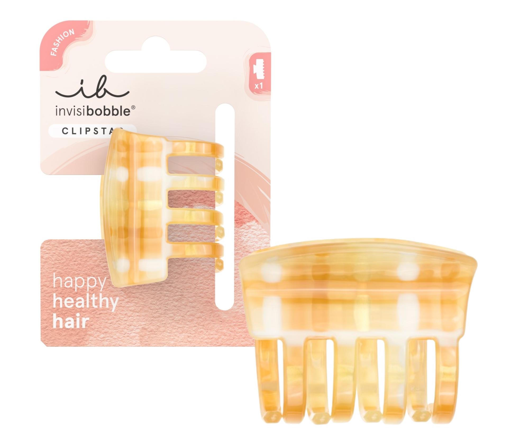 Skřipec do vlasů Invisibobble Clipstar M Luminous Joy - žlutý + dárek zdarma