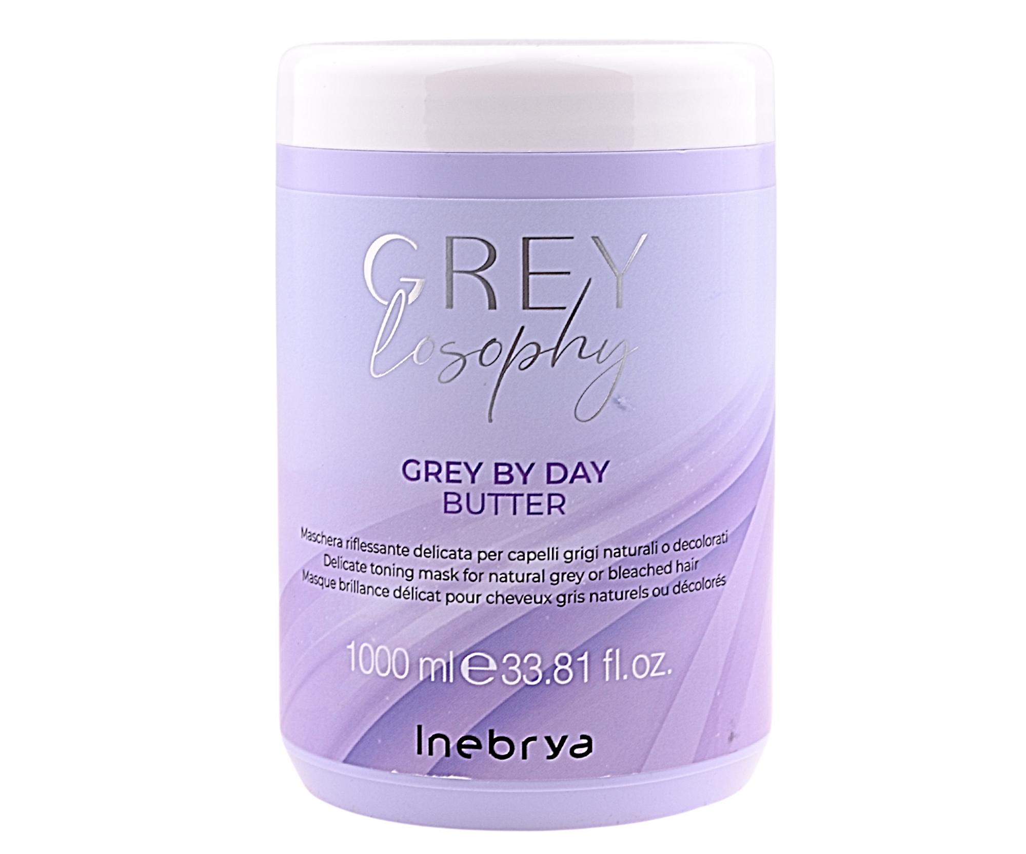 Maska pro přírodní šedé vlasy Inebrya Grey By Day Butter - 1000 ml + dárek zdarma