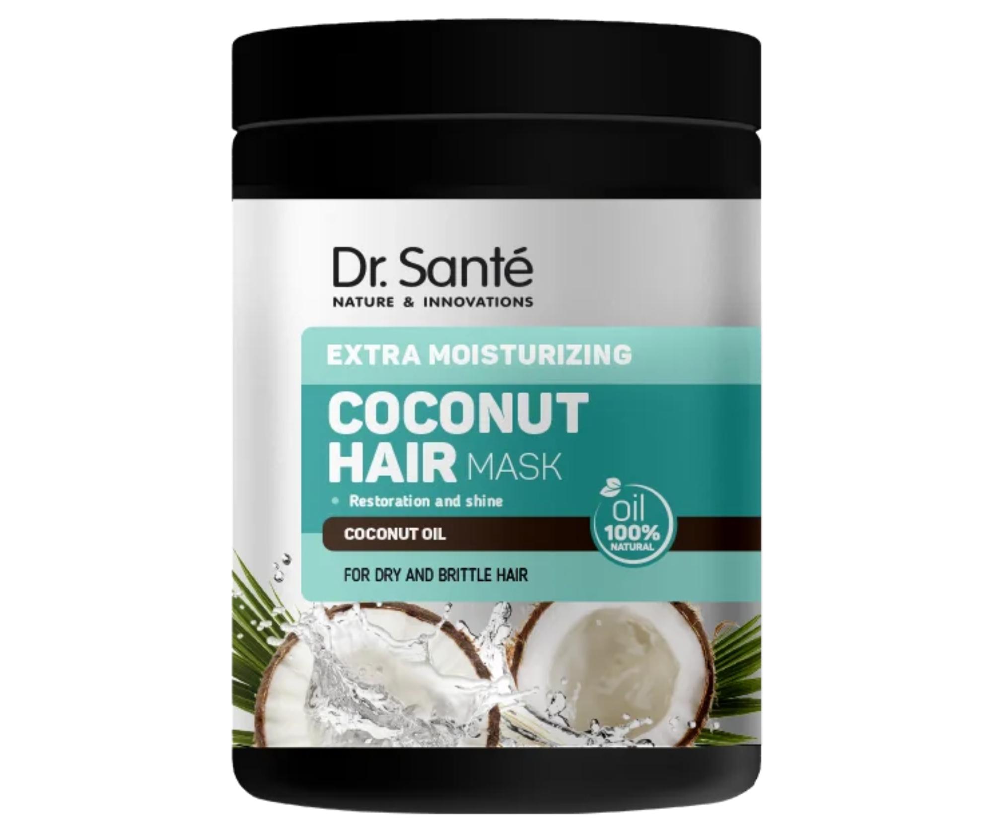 Hydratační maska pro křehké a suché vlasy Dr. Santé Coconut - 1000 ml + dárek zdarma