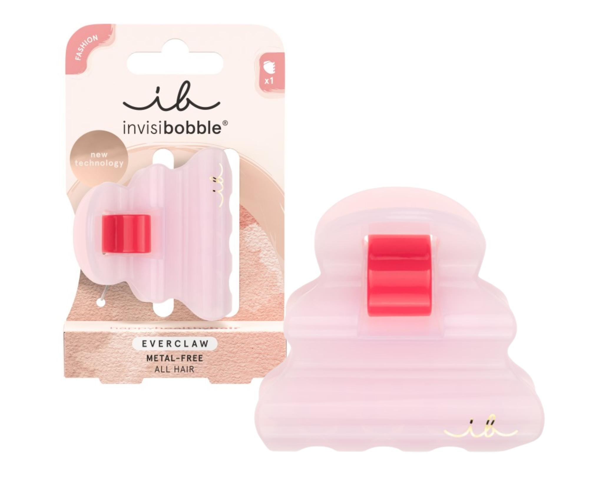 Skřipec do vlasů Invisibobble Everclaw M Rosy Plateau - světle růžový + dárek zdarma