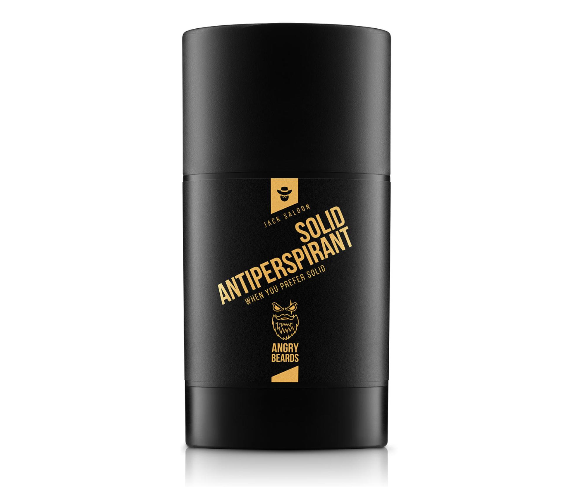 Pánský tuhý antiperspirant Angry Beards Solid Antiperspirant Jack Saloon - 50 ml + dárek zdarma