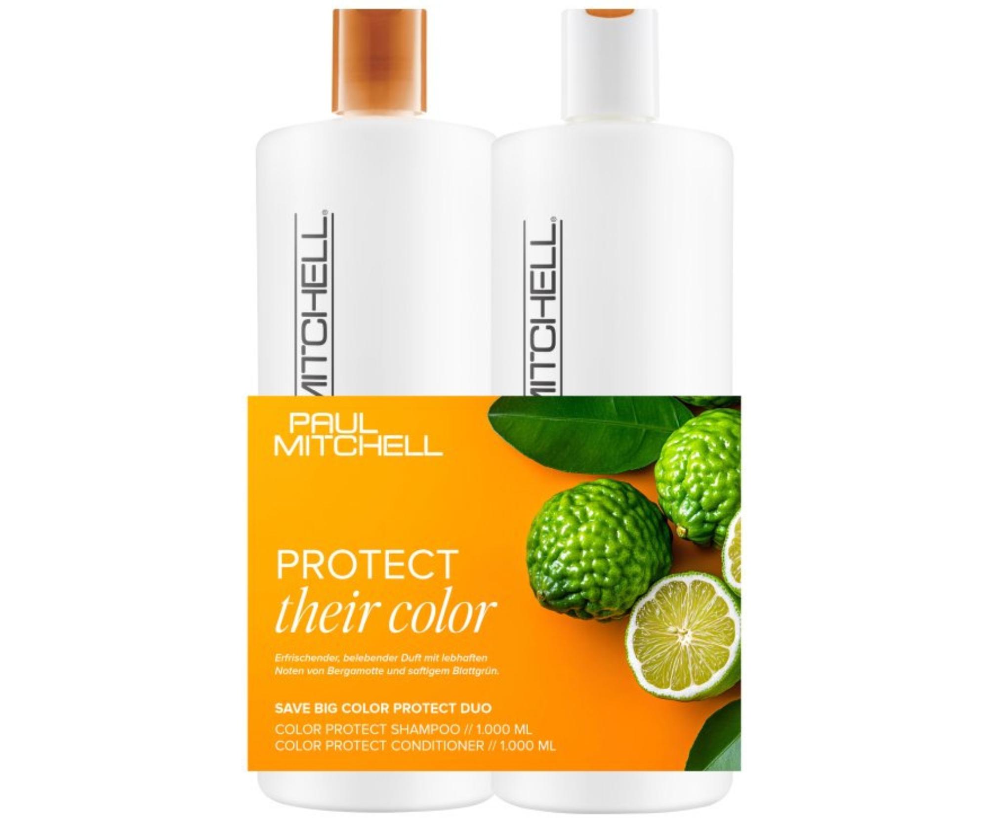 Sada pro barvené vlasy Paul Mitchell Color Protect Save Big Duo + dárek zdarma